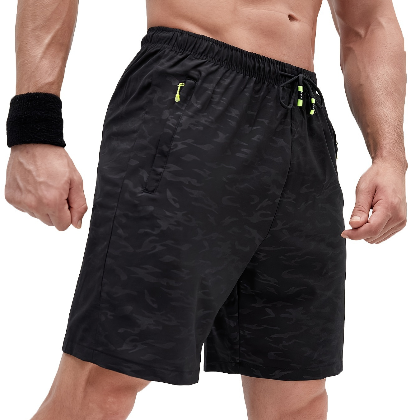 Men's Breathable Shorts With Zipper Pockets, Summer Drawstring Elastic Waist Loose Fit Shorts For Running, Fitness, Training
Men's Breathable Shorts With Zipper Pockets, Summer Drawstring Elastic Waist Loose Fit Shorts For Running, Fitness, Training