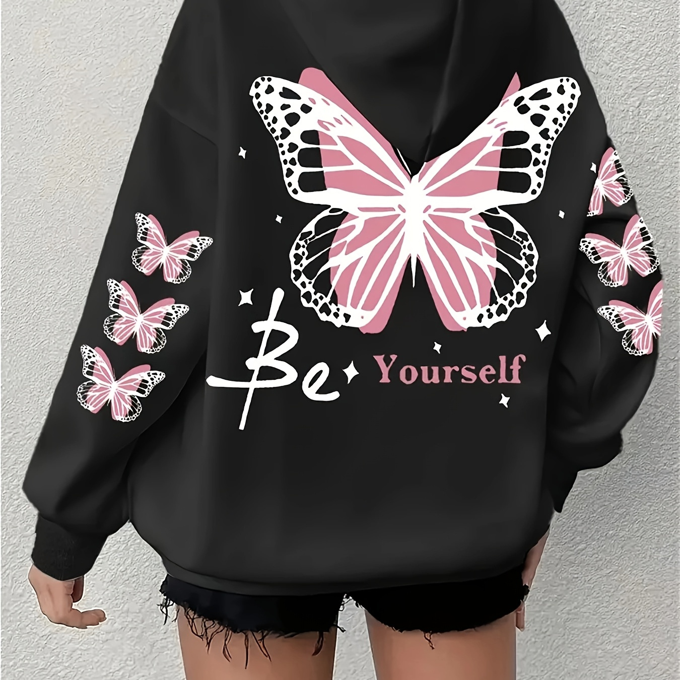 Plus Size Print Hoodie, Casual Kangaroo Pocket Drawstring Long Sleeve Hooded Sweatshirt, Women's Plus Size Clothing
Plus Size Print Hoodie, Casual Kangaroo Pocket Drawstring Long Sleeve Hooded Sweatshirt, Women's Plus Size Clothing
