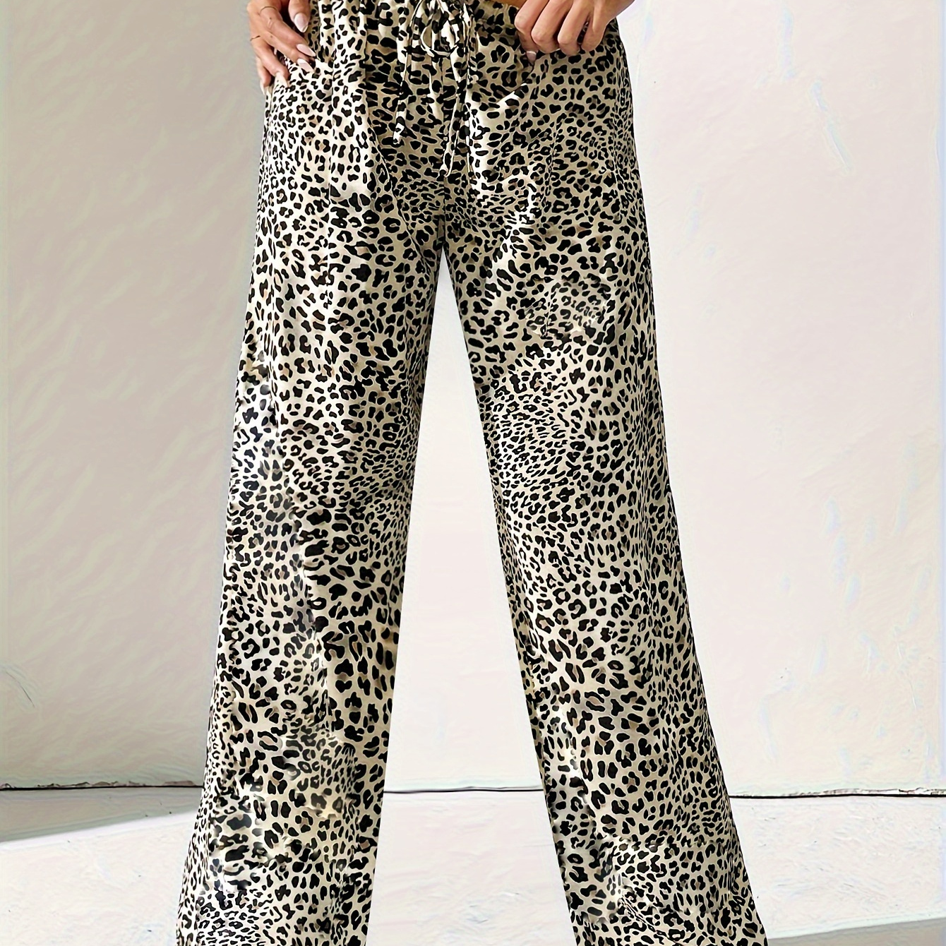 Leopard Print Straight Leg Pants, Casual & Versatile High Waist Pants For Spring & Summer, Women's Clothing
Leopard Print Straight Leg Pants, Casual & Versatile High Waist Pants For Spring & Summer, Women's Clothing