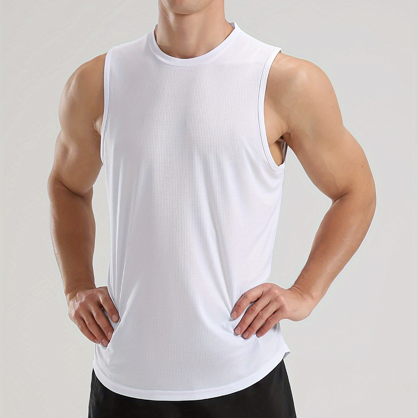 Men's Solid Tank Top, Active Crew Neck Slim-fit Sleeveless Top, Men's Clothing For Summer Outdoor
Men's Solid Tank Top, Active Crew Neck Slim-fit Sleeveless Top, Men's Clothing For Summer Outdoor