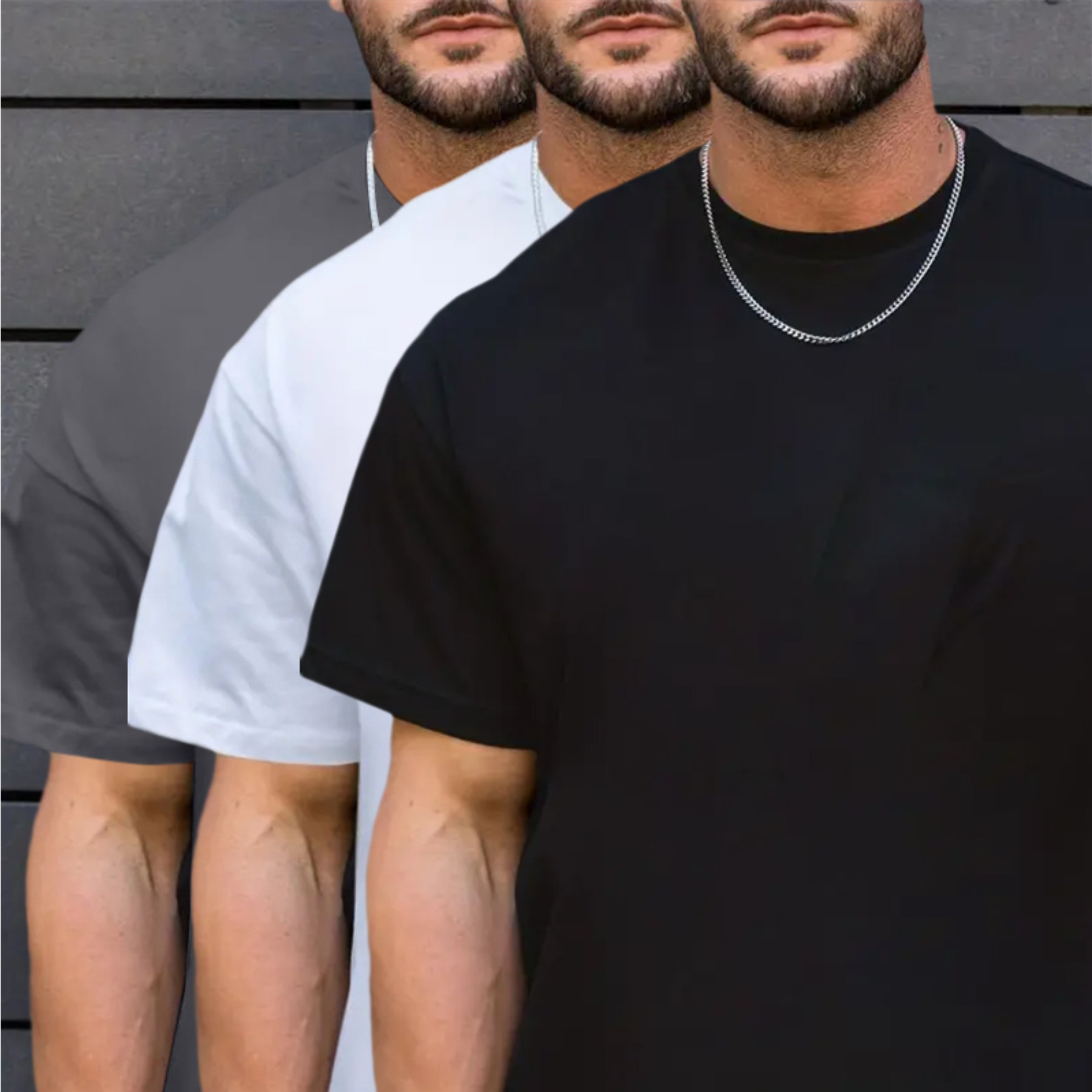 3pcs Men's Plus Size Casual T-shirts - Solid Color, Crew Neck, Short Sleeve, Breathable Polyester - Summer, Plus Size
3pcs Men's Plus Size Casual T-shirts - Solid Color, Crew Neck, Short Sleeve, Breathable Polyester - Summer, Plus Size