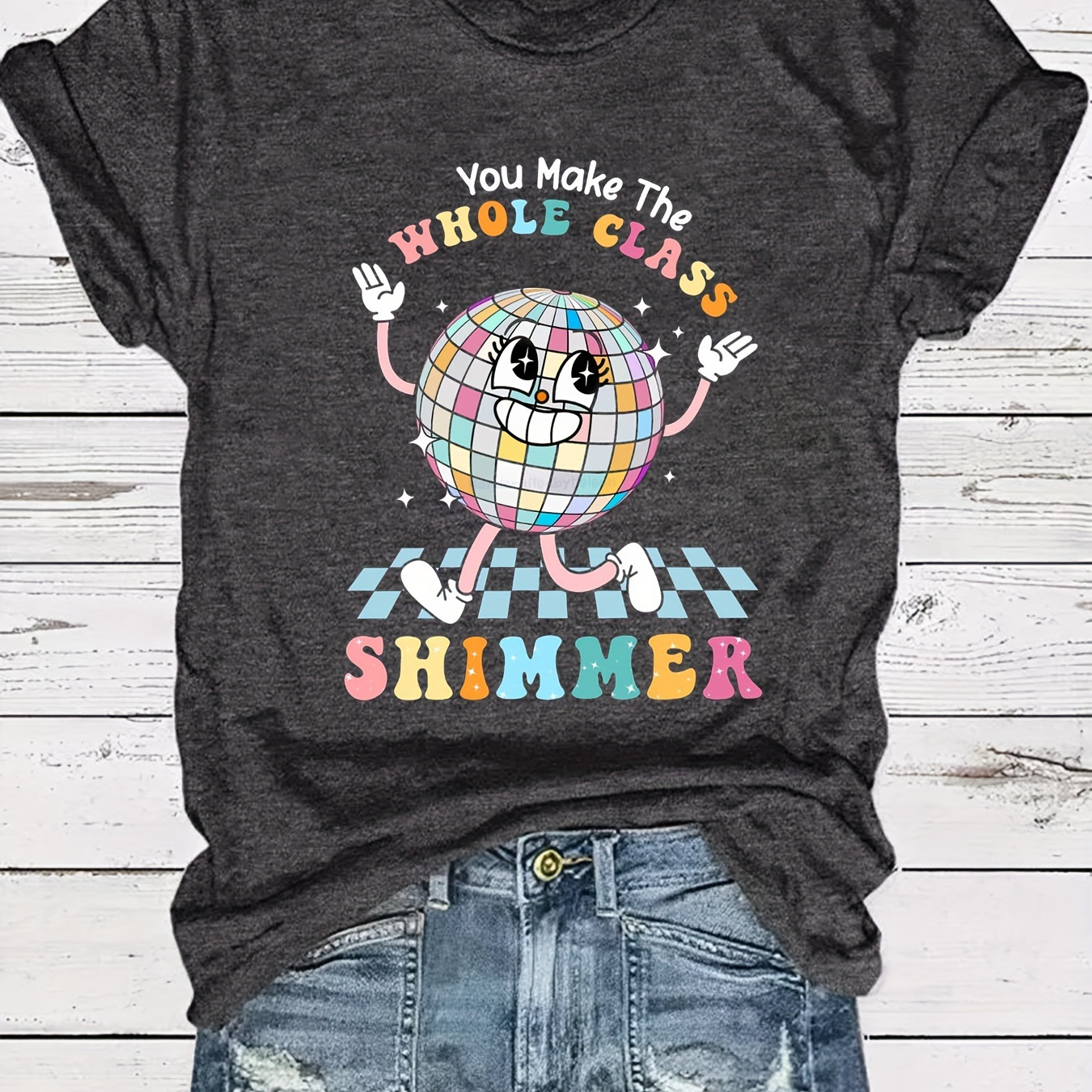 New Year Graphic Print T-shirt, Casual Crew Neck Short Sleeve T-shirt For Spring & Summer, Women's Clothing
New Year Graphic Print T-shirt, Casual Crew Neck Short Sleeve T-shirt For Spring & Summer, Women's Clothing