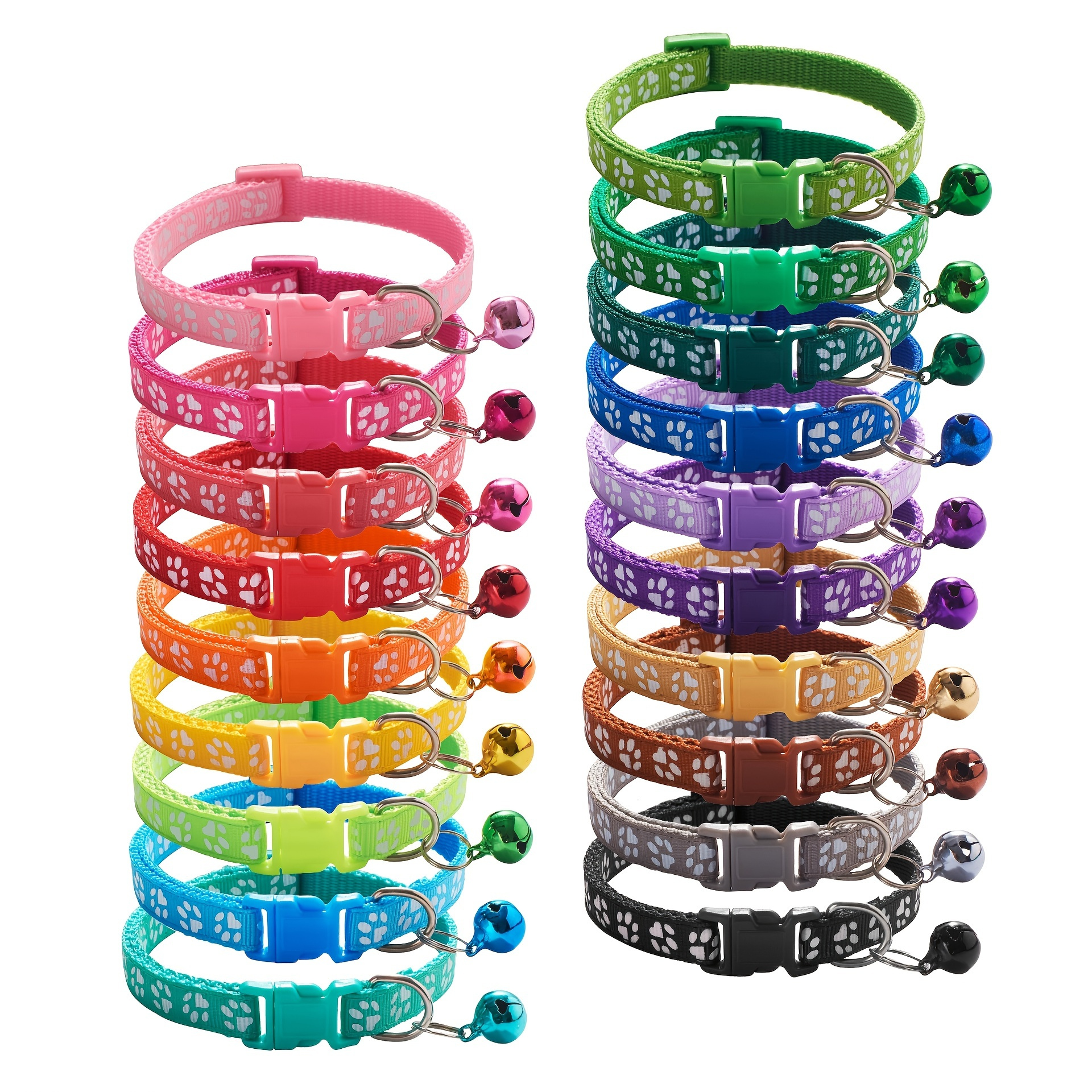 New Cat Collar, Dog Footprint Collar With Bell, Adjustable Cute Pet Collar For Small Dogs & Cats
New Cat Collar, Dog Footprint Collar With Bell, Adjustable Cute Pet Collar For Small Dogs & Cats