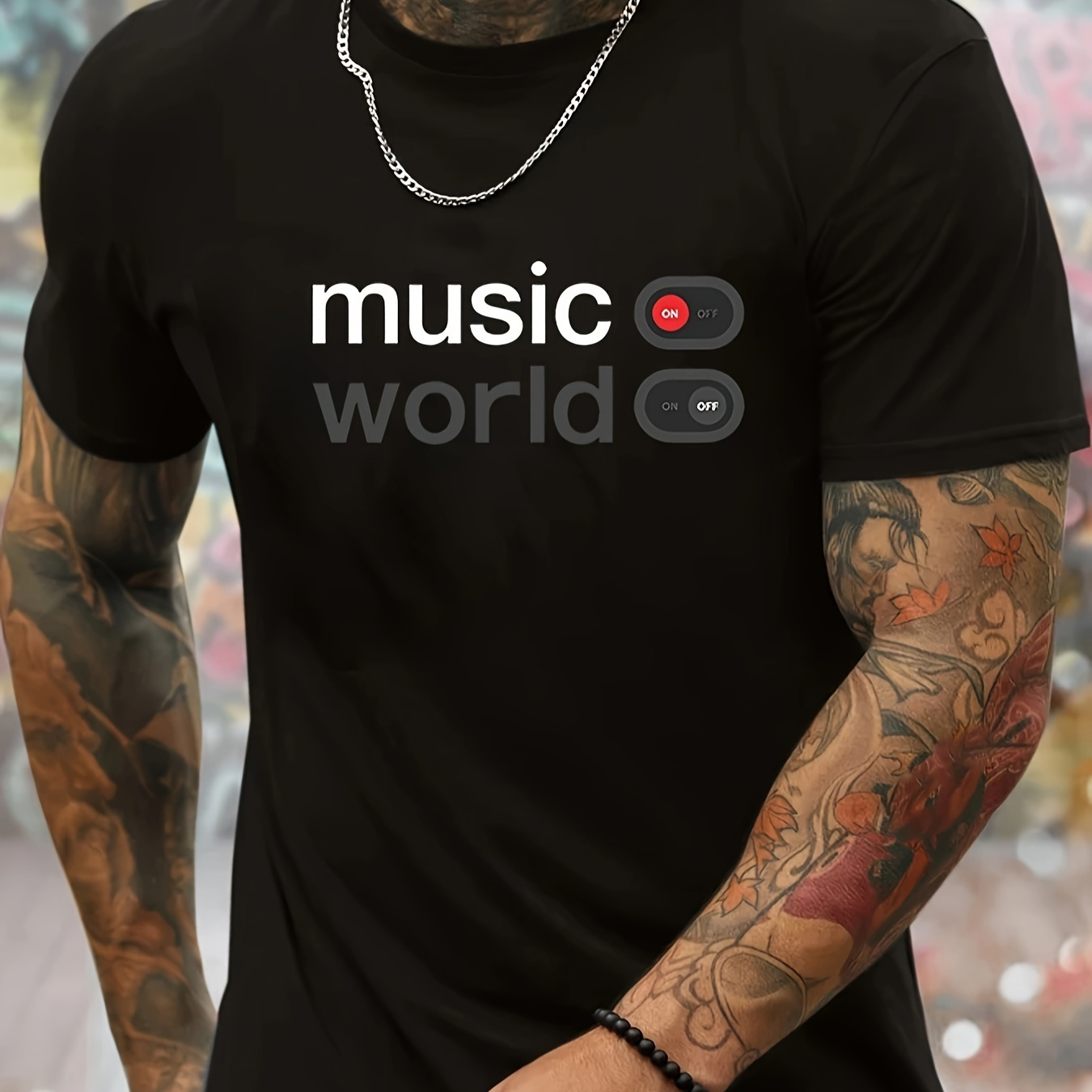 Crew Neck Music Print Men's Fashionable Summer Short Sleeve Sports T-shirt, Comfortable And Versatile
Crew Neck Music Print Men's Fashionable Summer Short Sleeve Sports T-shirt, Comfortable And Versatile