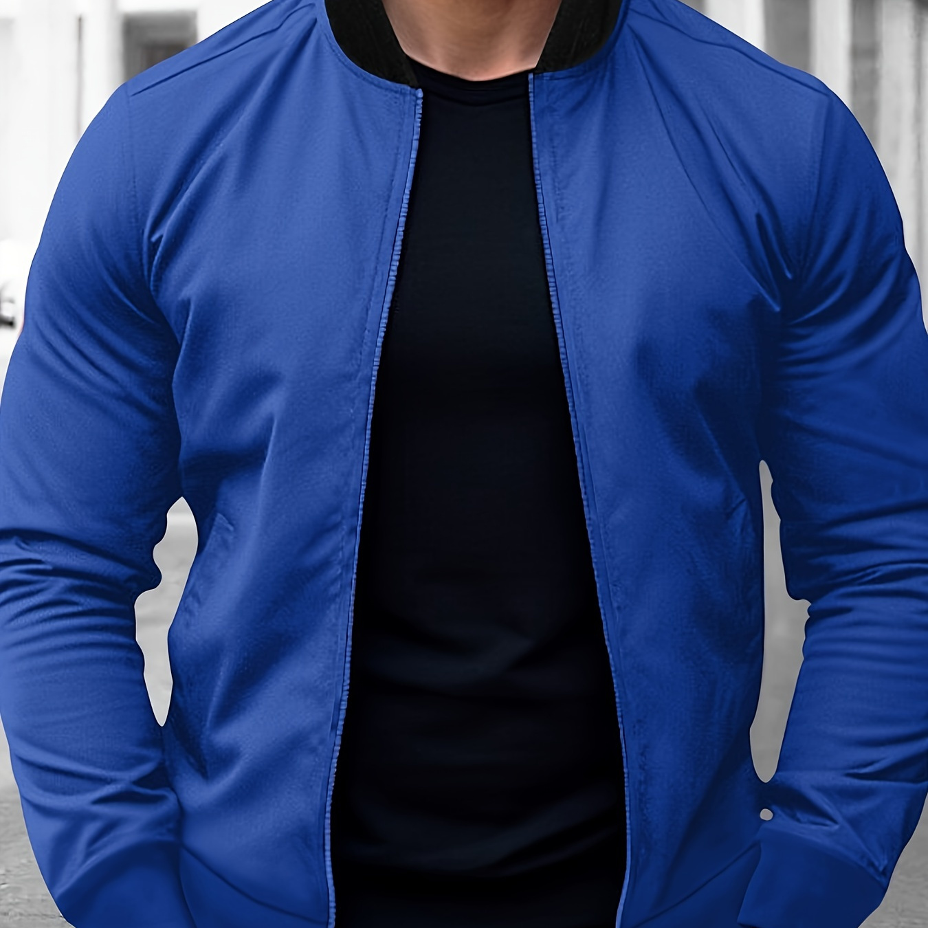 Men' Color Long Sleeves Jacket With Stand Collar, And Comfortable Coats For Outdoor Activities
Men' Color Long Sleeves Jacket With Stand Collar, And Comfortable Coats For Outdoor Activities