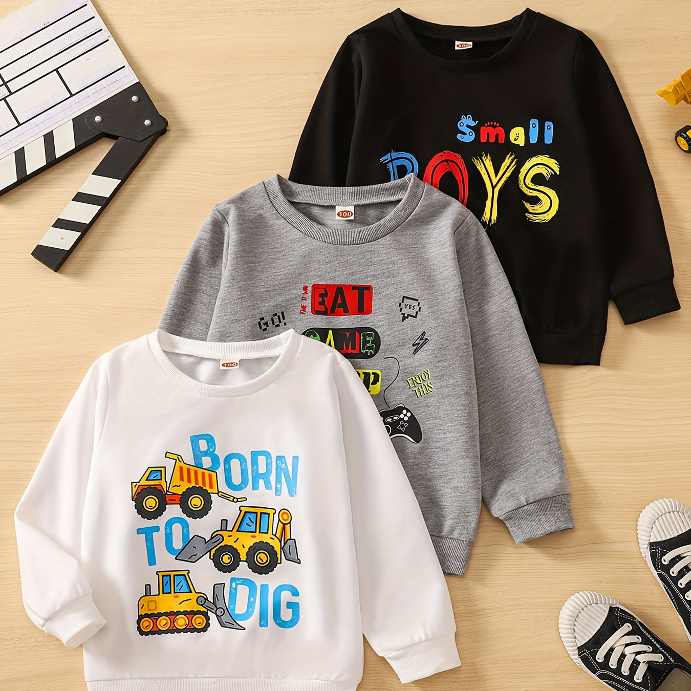 3pcs Cartoon Letter Print Sweatshirt For Boys - Cool, Lightweight And Comfy Spring Fall Clothes!
3pcs Cartoon Letter Print Sweatshirt For Boys - Cool, Lightweight And Comfy Spring Fall Clothes!