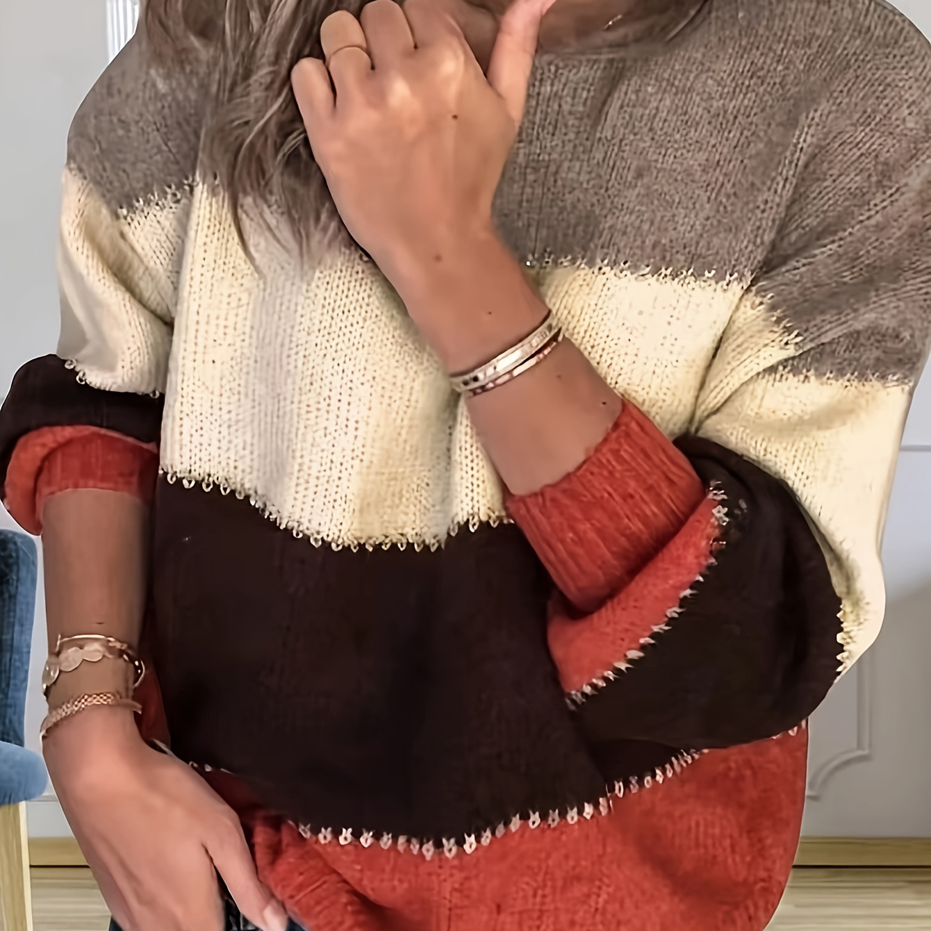 Elegant Long Sleeve Knit Sweater - Casual Crew Neck Pullover, 100% Polyester, Fall & Winter, Plus Size Sweaters
Elegant Long Sleeve Knit Sweater - Casual Crew Neck Pullover, 100% Polyester, Fall & Winter, Plus Size Sweaters