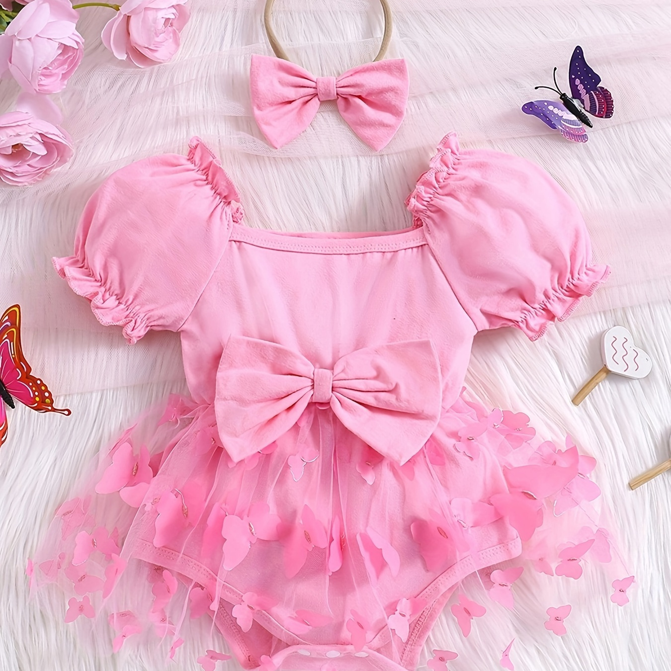 Combinaison Décorative Papillon En Tissu Pour Bébé, Robe À Manches Bouffantes, Vêtements Pour Fille Pour L'été
Combinaison Décorative Papillon En Tissu Pour Bébé, Robe À Manches Bouffantes, Vêtements Pour Fille Pour L'été