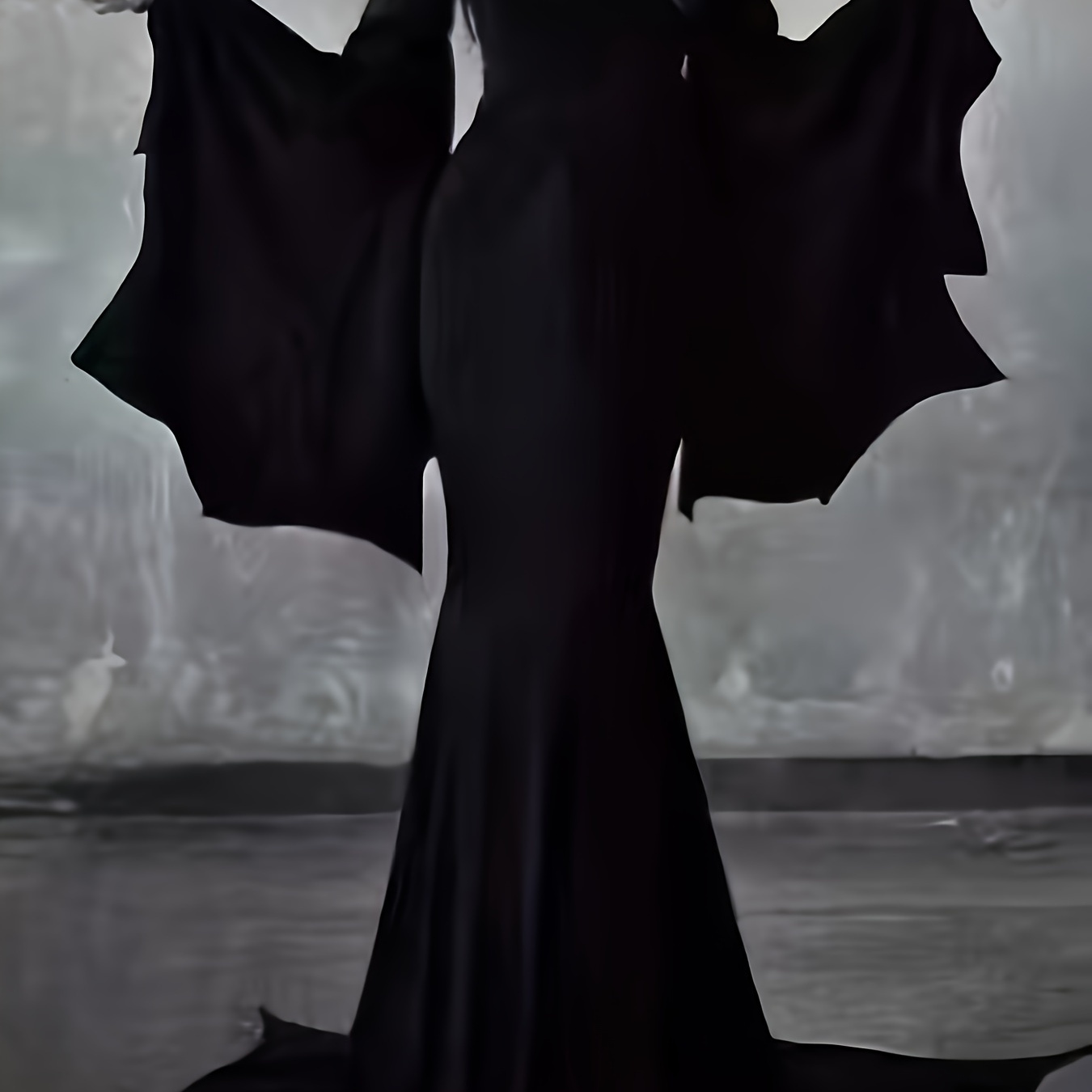 Vintage Gothic Halloween Dress, Off Shoulder Long Sleeve Mermaid Skirt, Solid Color Polyester 100%, Floor-length Knit Fabric, Regular Fit - Bat
Vintage Gothic Halloween Dress, Off Shoulder Long Sleeve Mermaid Skirt, Solid Color Polyester 100%, Floor-length Knit Fabric, Regular Fit - Bat