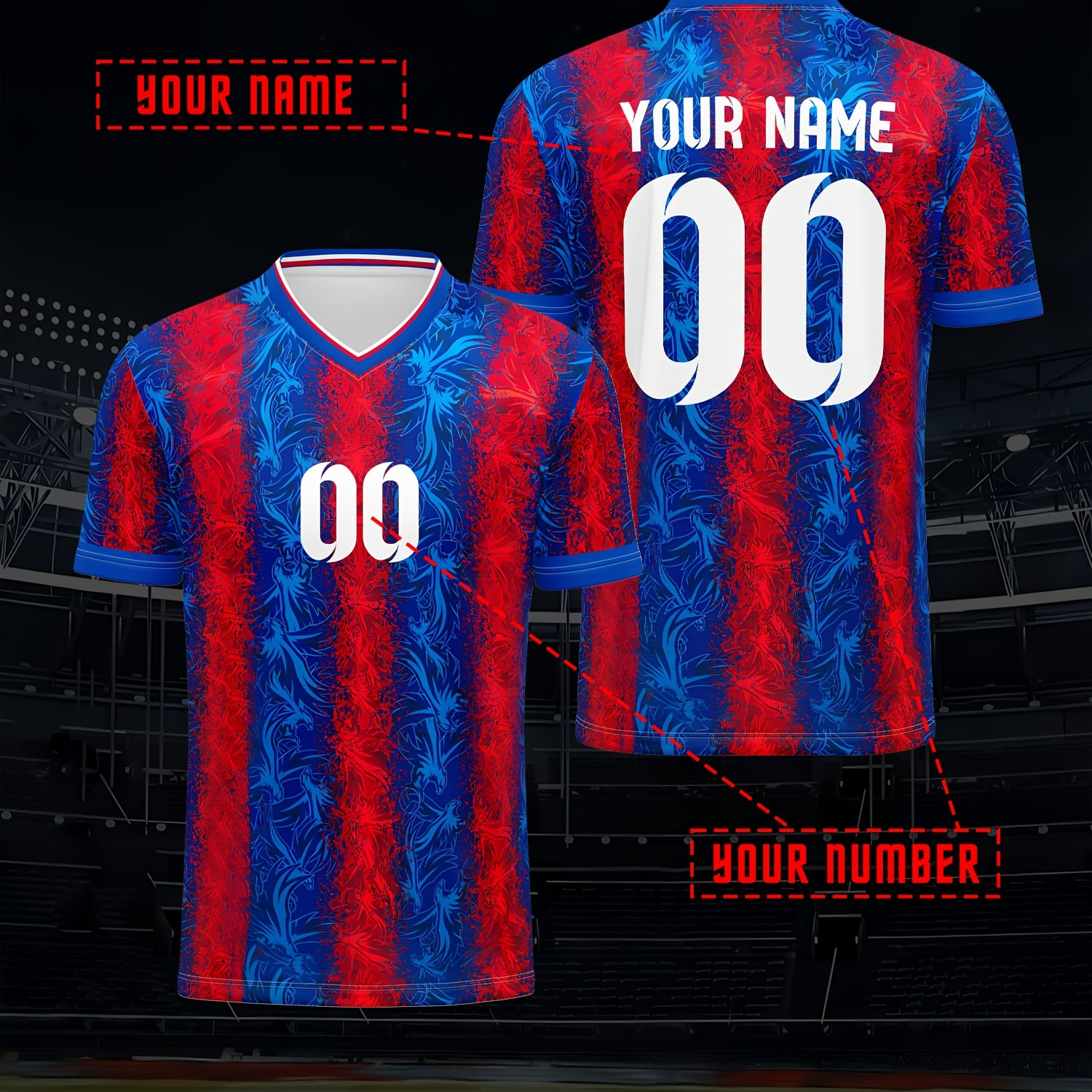 Customizable Men's Soccer Jersey 2024, V-neck, Breathable Polyester, Full-print, Regular Fit, For Training, Casual, Beach, Outdoor, Sports, Washable, Knit Fabric
Customizable Men's Soccer Jersey 2024, V-neck, Breathable Polyester, Full-print, Regular Fit, For Training, Casual, Beach, Outdoor, Sports, Washable, Knit Fabric
