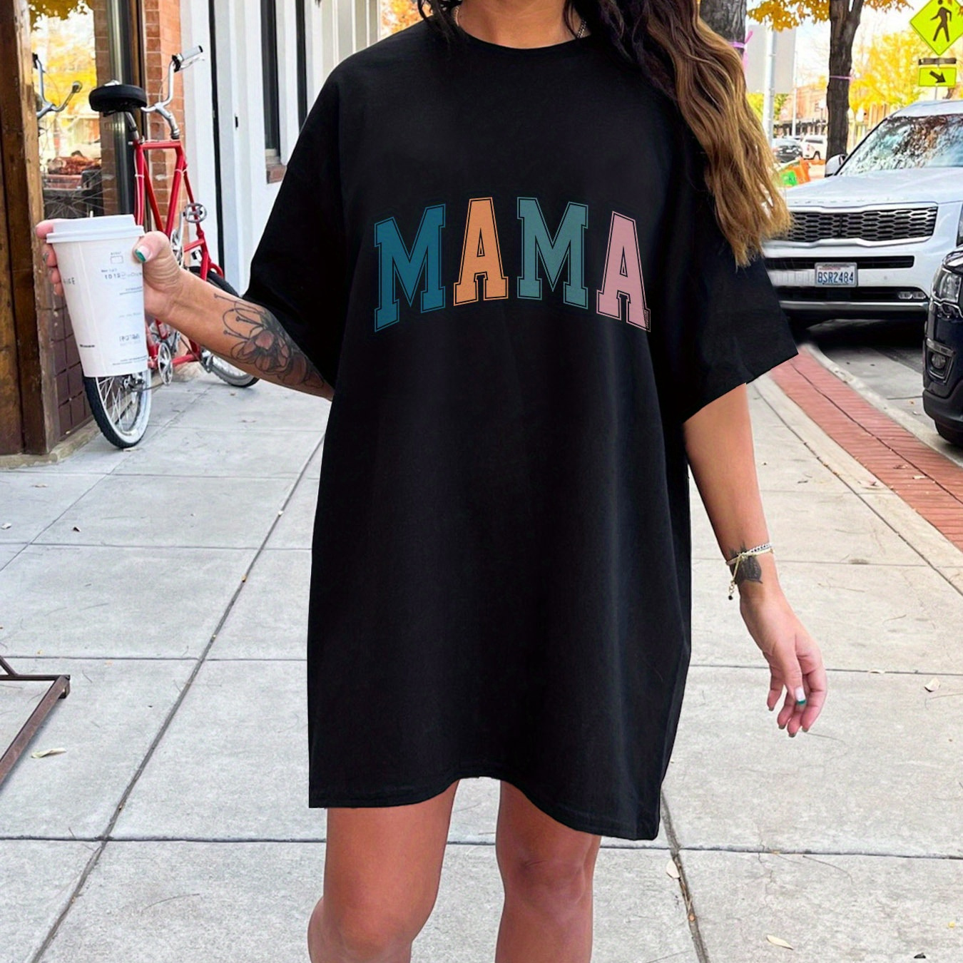 Mama Print Crew Neck Tee Dress, Casual Short Sleeve Dress For Spring & Summer, Women's Clothing
Mama Print Crew Neck Tee Dress, Casual Short Sleeve Dress For Spring & Summer, Women's Clothing