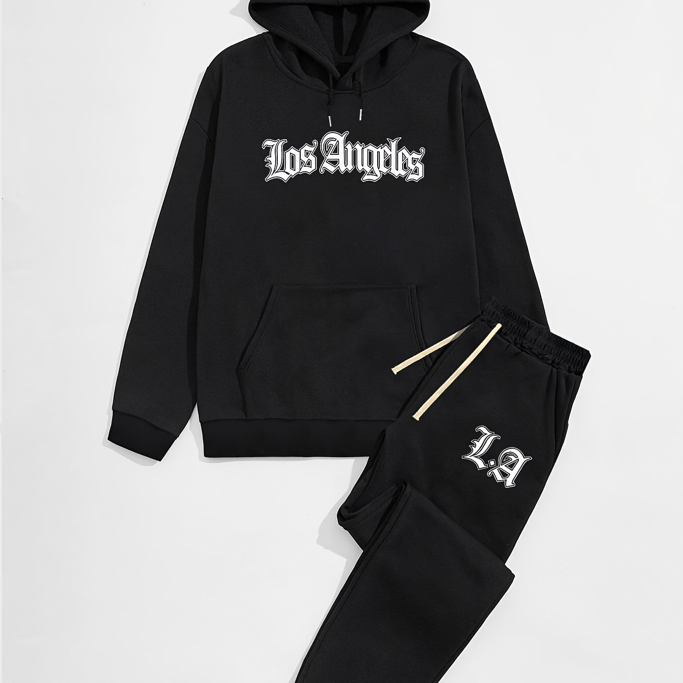 Men's Graphic Print Hooded Sweatshirt Casual Outfit Set, 2 Pieces Long Sleeve Pullover Hoodies And Drawstring Sweatpants
Men's Graphic Print Hooded Sweatshirt Casual Outfit Set, 2 Pieces Long Sleeve Pullover Hoodies And Drawstring Sweatpants
