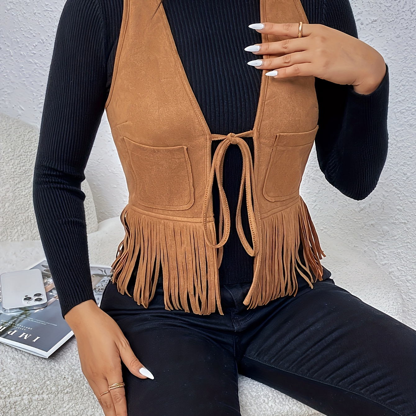 Women's Vest, Elegant Polyester Vest, Sleeveless, Solid Color, No Collar, Knit Fabric, Adult Size, Fashion Outerwear
Women's Vest, Elegant Polyester Vest, Sleeveless, Solid Color, No Collar, Knit Fabric, Adult Size, Fashion Outerwear