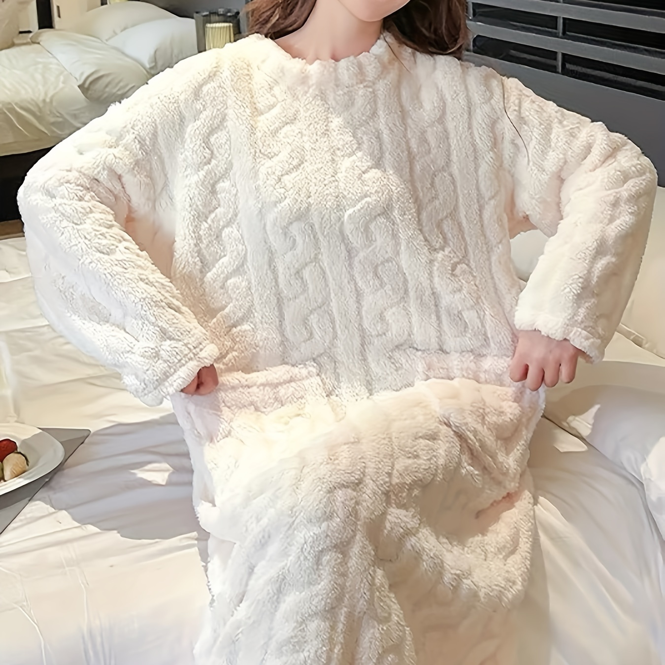 de à longues en tricoté | Chemise de unie à col rond poches | de droite en /hiver | de en à enfiler
de à longues en tricoté | Chemise de unie à col rond poches | de droite en /hiver | de en à enfiler