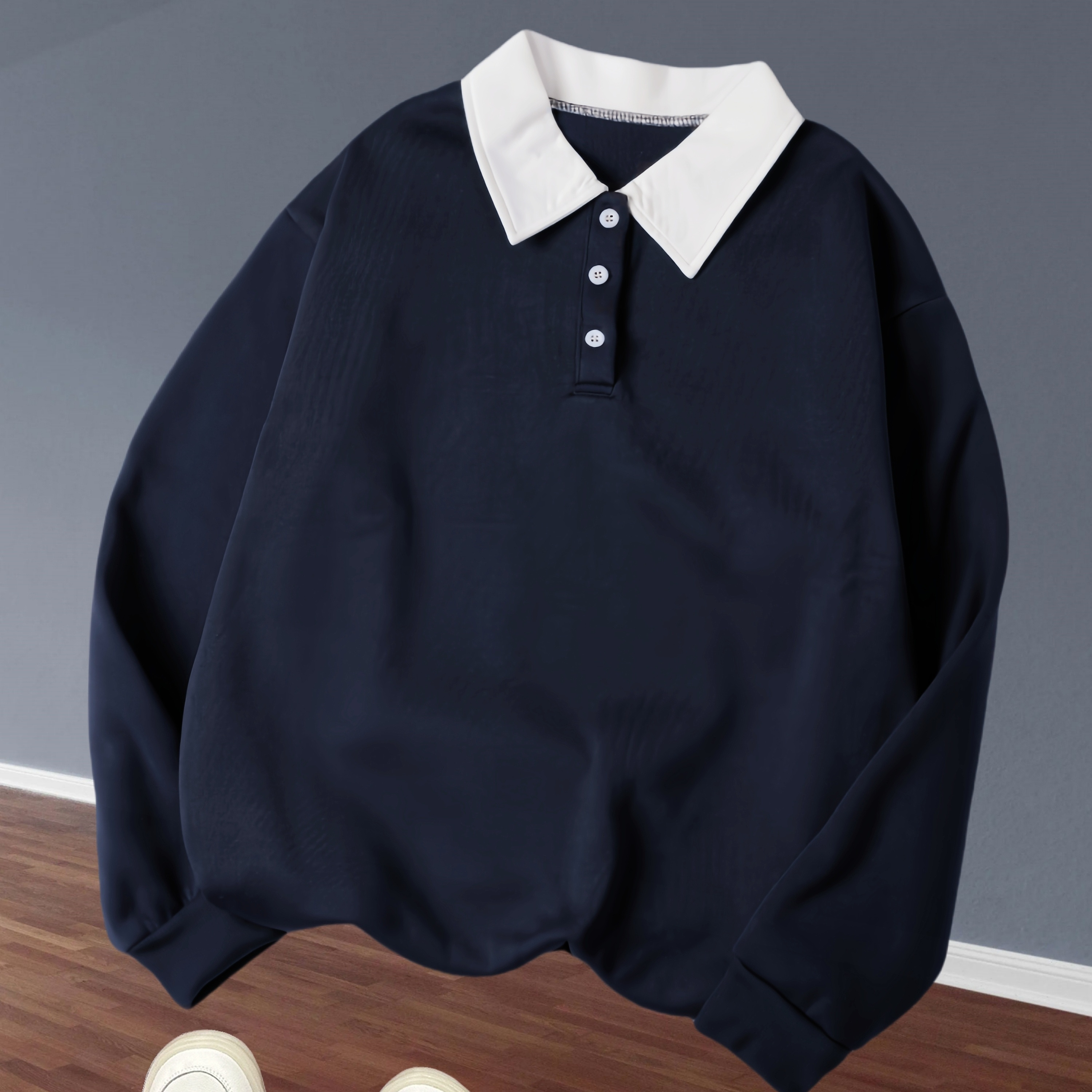 Sweatshirt Élégant à Col et Manches Longues pour Femme - Décontracté, Couleur Unie, Lavable en Machine
Sweatshirt Élégant à Col et Manches Longues pour Femme - Décontracté, Couleur Unie, Lavable en Machine