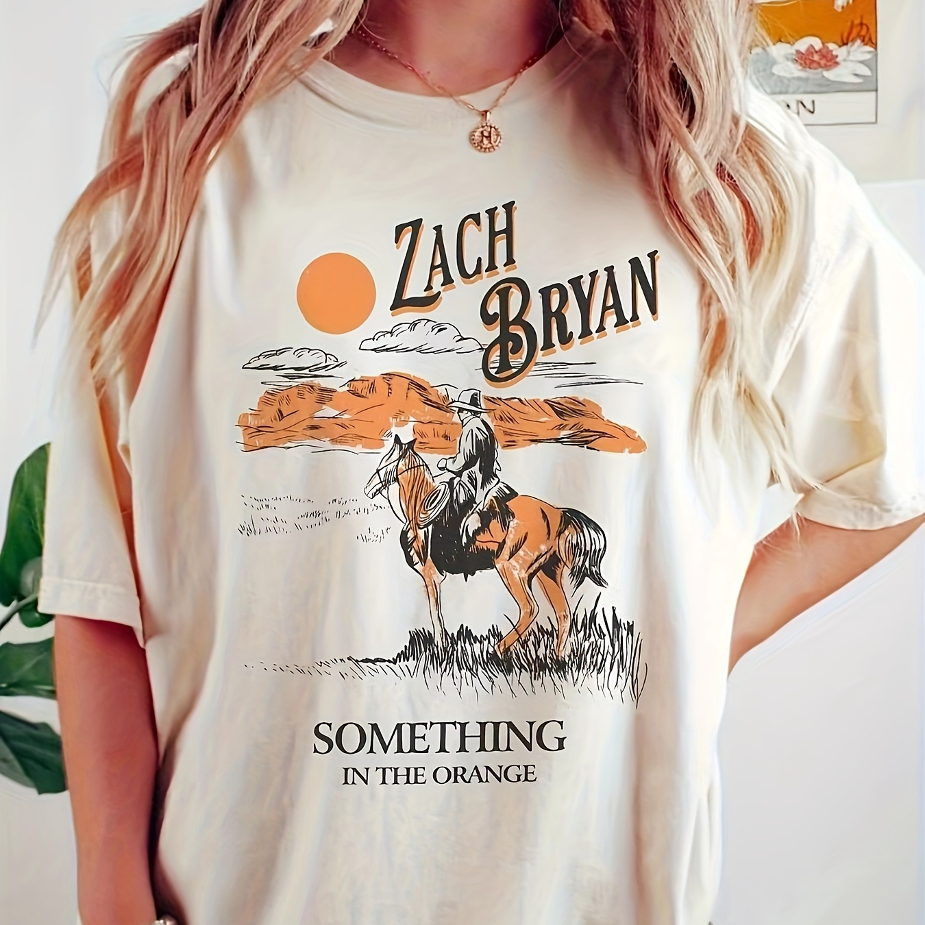 Letter & Cowboy Print Crew Neck T-shirt, Casual Short Sleeve Top For Spring & Summer, Women's Clothing
Letter & Cowboy Print Crew Neck T-shirt, Casual Short Sleeve Top For Spring & Summer, Women's Clothing