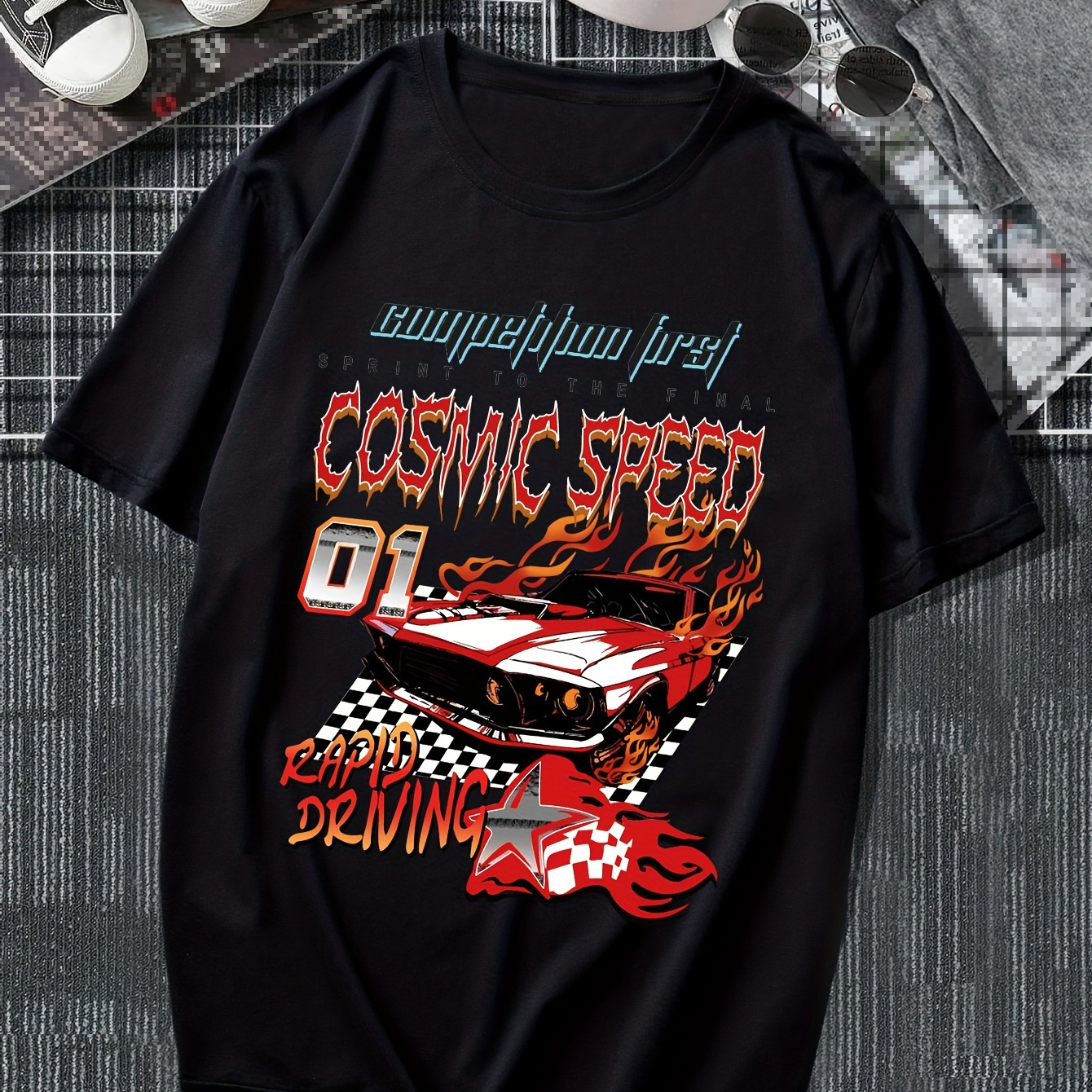 Men's Car Graphic Print T-shirt, Short Sleeve Crew Neck Tee, Men's Clothing For Summer Outdoor
Men's Car Graphic Print T-shirt, Short Sleeve Crew Neck Tee, Men's Clothing For Summer Outdoor