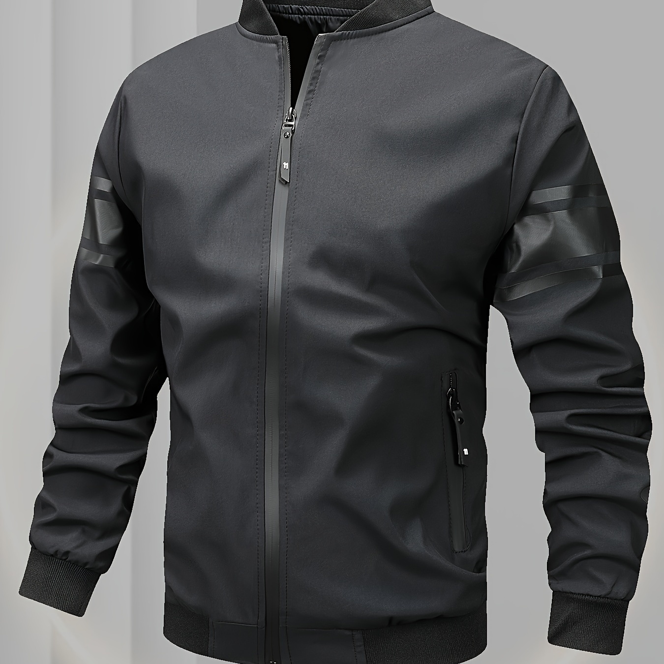 Veste Bombardier Chic Pour Hommes, Veste Décontractée Avec Poches Zippées Et Col De Baseball
Veste Bombardier Chic Pour Hommes, Veste Décontractée Avec Poches Zippées Et Col De Baseball