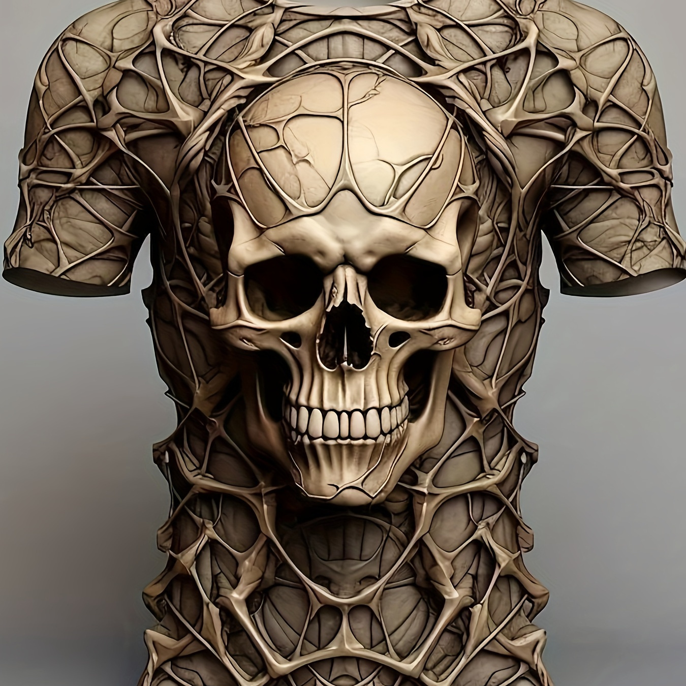 3d Digital Skeleton Skull And Floral Root Pattern Crew Neck And Short Sleeve T-shirt, Novel And Stylish Tops For Men's Summer Street Wear
3d Digital Skeleton Skull And Floral Root Pattern Crew Neck And Short Sleeve T-shirt, Novel And Stylish Tops For Men's Summer Street Wear