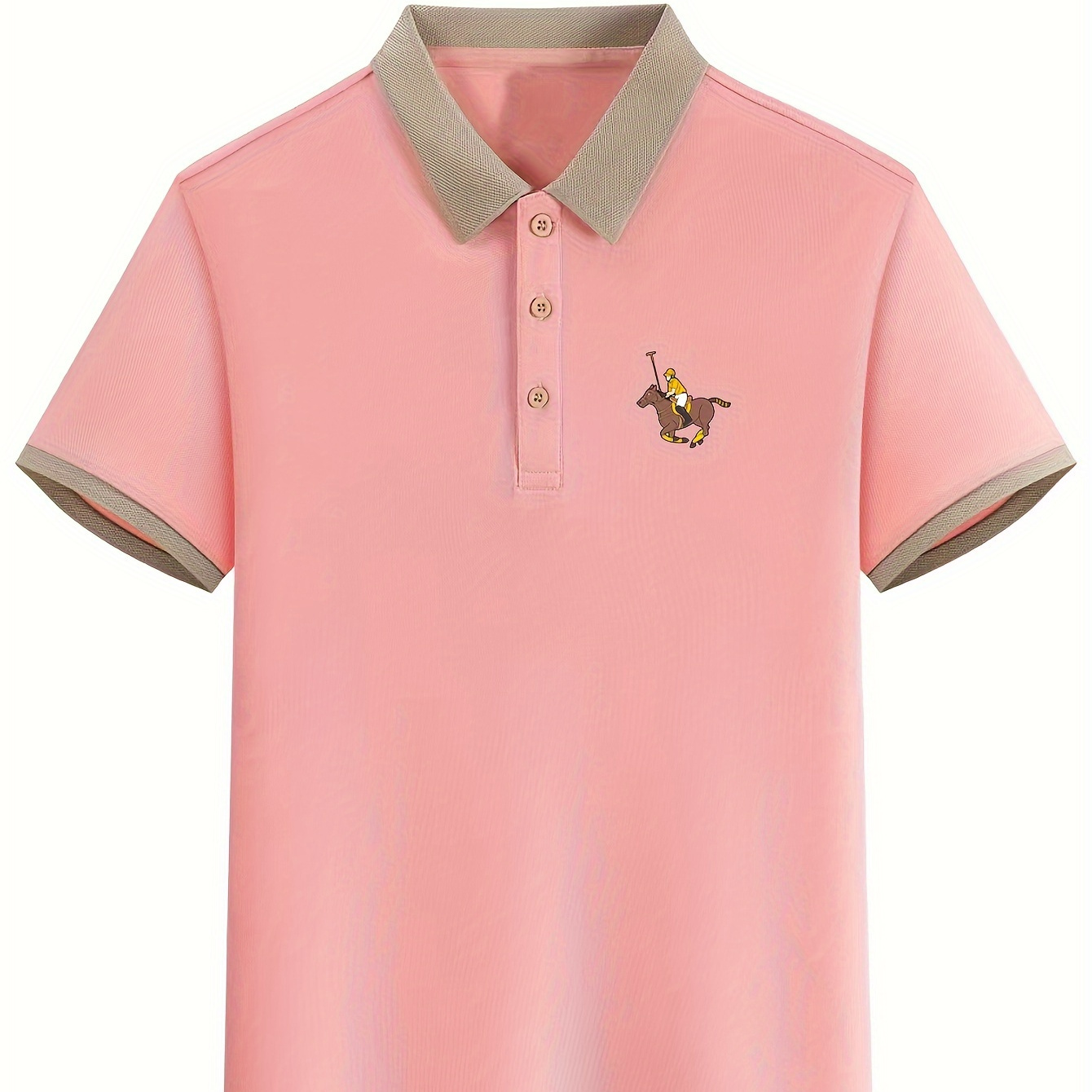 'man Riding A Horse' Pattern Men's Casual Lapel Shirt, Novelty Style Short Sleeve Breathable Sports Golf Tops, Men's Clothing
'man Riding A Horse' Pattern Men's Casual Lapel Shirt, Novelty Style Short Sleeve Breathable Sports Golf Tops, Men's Clothing