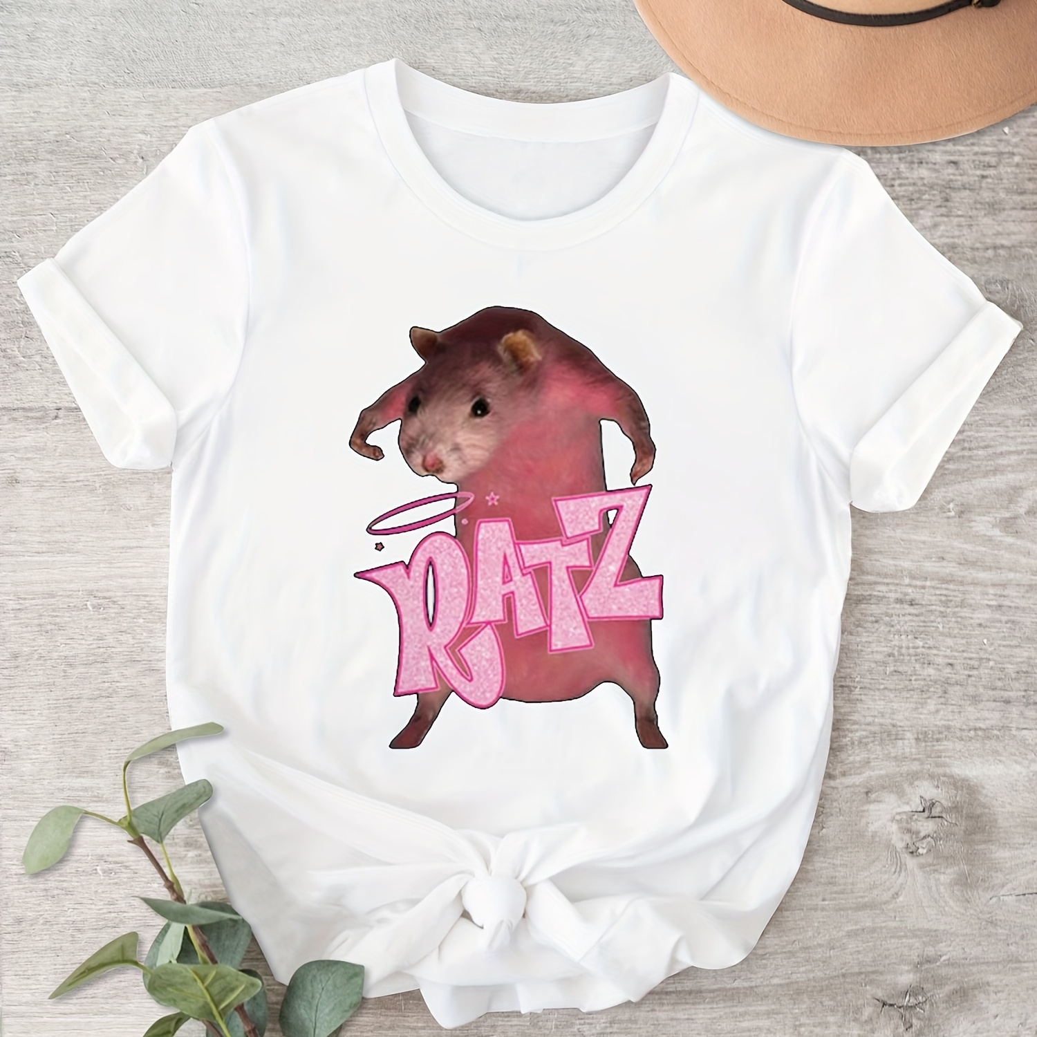 Little Mouse Print T-shirt, Short Sleeve Crew Neck Casual Top For Summer & Spring, Women's Clothing
Little Mouse Print T-shirt, Short Sleeve Crew Neck Casual Top For Summer & Spring, Women's Clothing