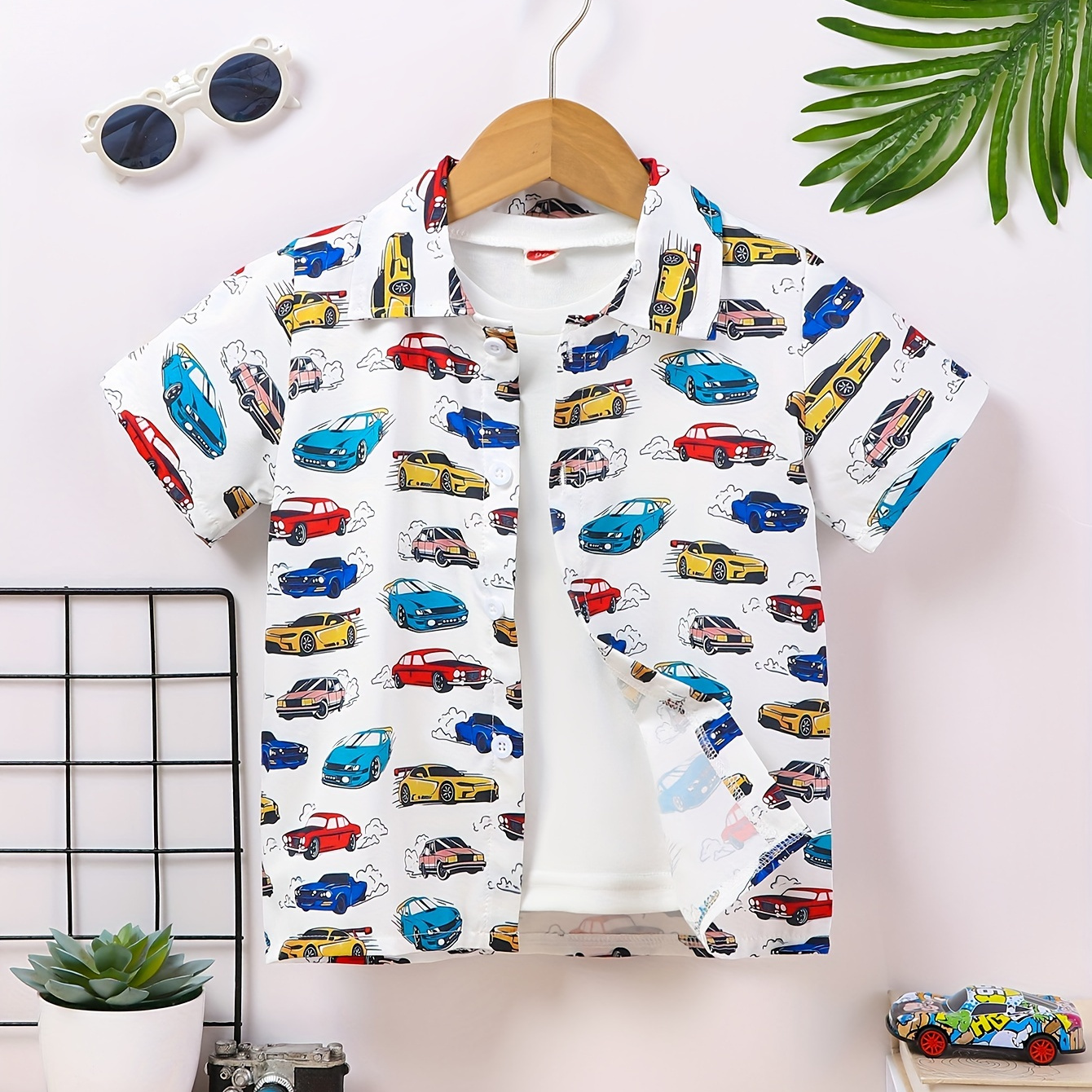 Cartoon Car All Over Print Boys Creative Shirt, Casual Short Sleeve Lapel Shirt Tops, Boys Clothes For Summer Outdoor
Cartoon Car All Over Print Boys Creative Shirt, Casual Short Sleeve Lapel Shirt Tops, Boys Clothes For Summer Outdoor