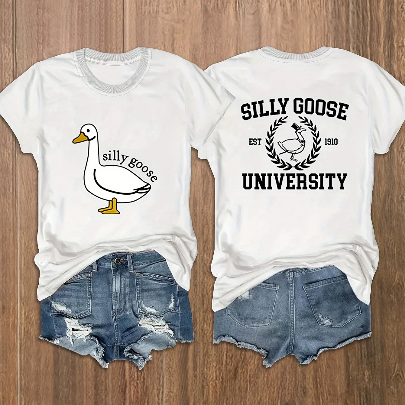 Plus Size Casual T-shirt, Women's Plus Letter & Graphic Print Short Sleeve Round Neck T-shirt
Plus Size Casual T-shirt, Women's Plus Letter & Graphic Print Short Sleeve Round Neck T-shirt