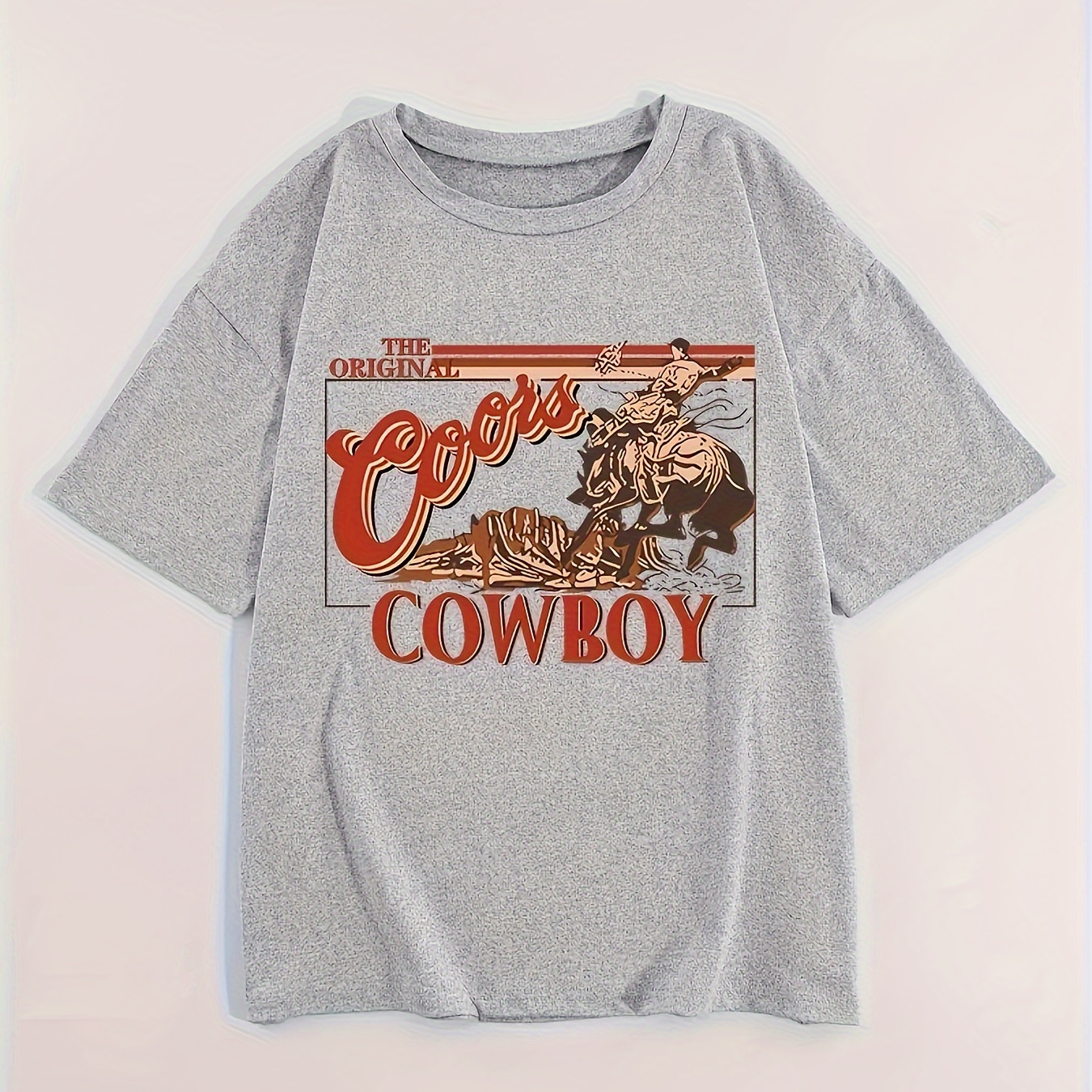 Cowboy Letter Graphic Loose Sports T-shirt, Short Sleeves Round Neck Fashion Tops, Women's Activewear Graphic
Cowboy Letter Graphic Loose Sports T-shirt, Short Sleeves Round Neck Fashion Tops, Women's Activewear Graphic