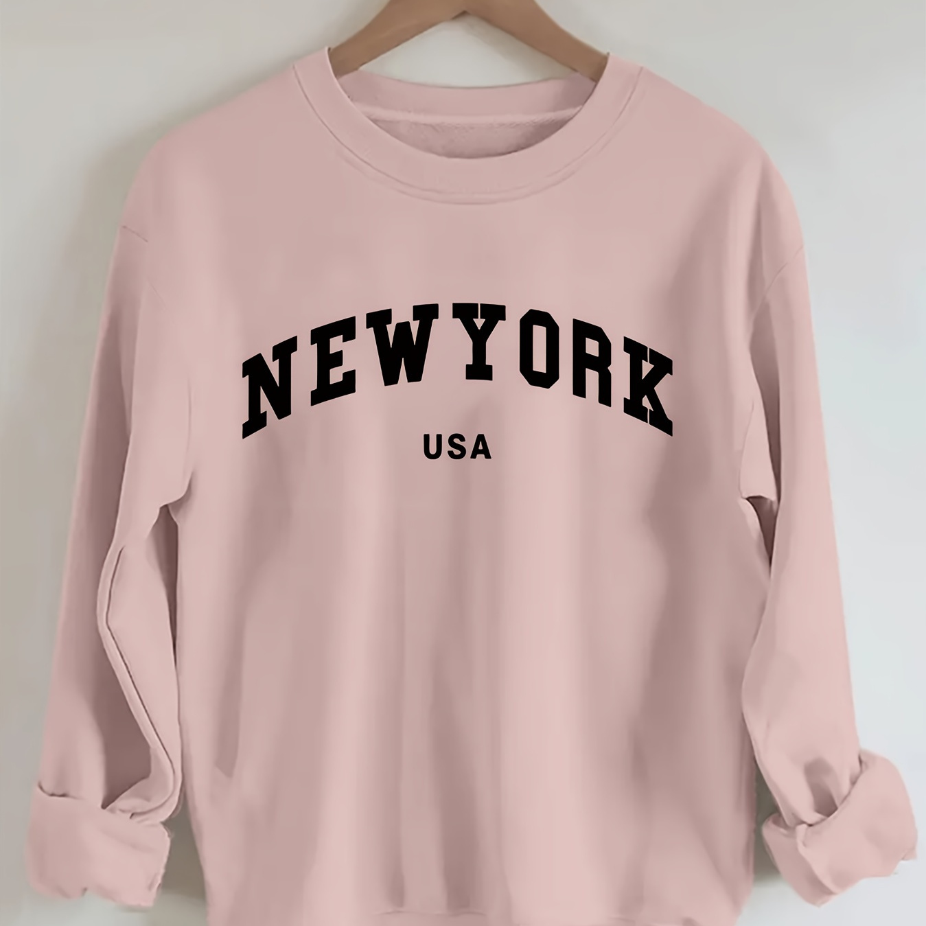 Plus Size Letter New York Print Sweatshirt, Casual Long Sleeve Crew Neck Sweatshirt, Women's Plus Size Clothing
Plus Size Letter New York Print Sweatshirt, Casual Long Sleeve Crew Neck Sweatshirt, Women's Plus Size Clothing