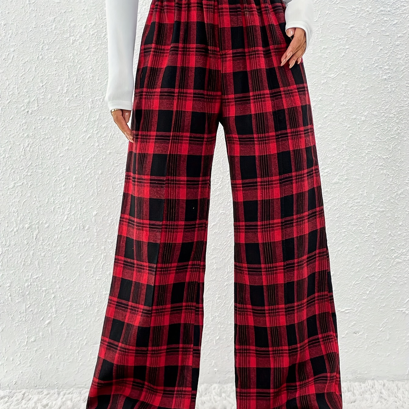 Elegant Special High-waisted Wide-leg Pants For Adults, Polyester Woven Fall Fashion, No Detail - Elegant
Elegant Special High-waisted Wide-leg Pants For Adults, Polyester Woven Fall Fashion, No Detail - Elegant
