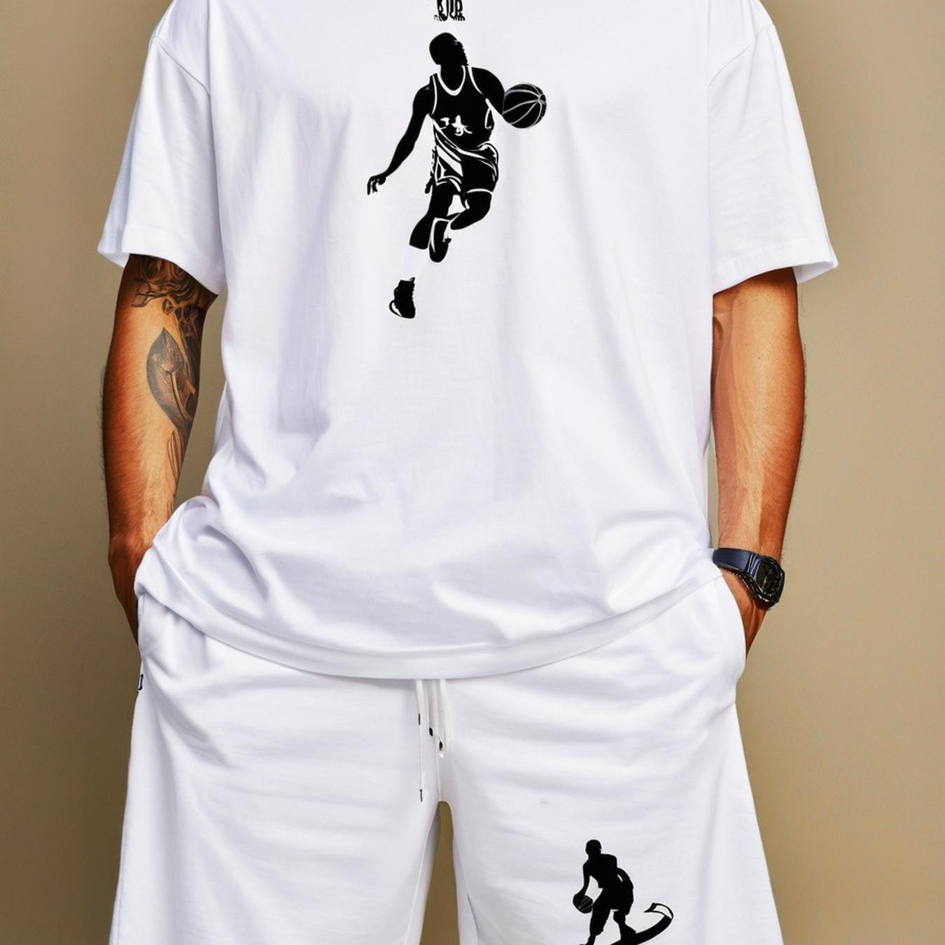 Men's Basketball Player Graphic T-shirt - Soft Cotton, Breathable, Crew Neck, Short Sleeve, Regular Fit - Stylish Athletic Silhouette Design, Machine Washable, Size 3xl, Summer Sports And Casual Wear
Men's Basketball Player Graphic T-shirt - Soft Cotton, Breathable, Crew Neck, Short Sleeve, Regular Fit - Stylish Athletic Silhouette Design, Machine Washable, Size 3xl, Summer Sports And Casual Wear