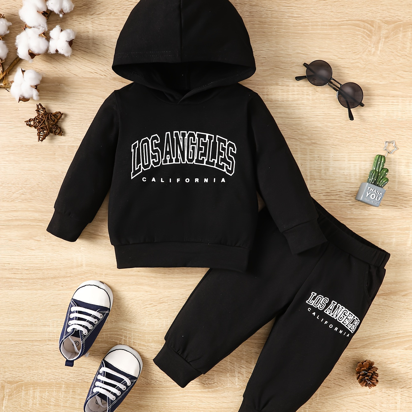 2pcs Baby Boy's "los Angeles California" Print Outfit, Hoodie & Pants Set, Baby's Clothing, As Gift
2pcs Baby Boy's "los Angeles California" Print Outfit, Hoodie & Pants Set, Baby's Clothing, As Gift