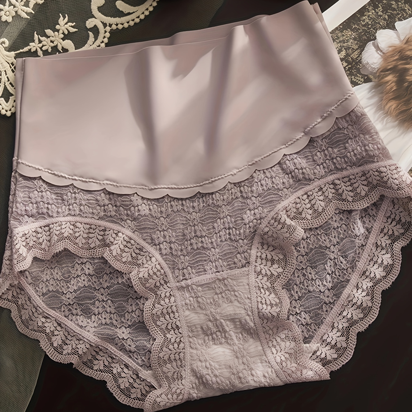 4pcs Lace Stitching Briefs, Sexy & Breathable Wave Trim High Waist Intimates Panties, Women's Lingerie & Underwear
4pcs Lace Stitching Briefs, Sexy & Breathable Wave Trim High Waist Intimates Panties, Women's Lingerie & Underwear