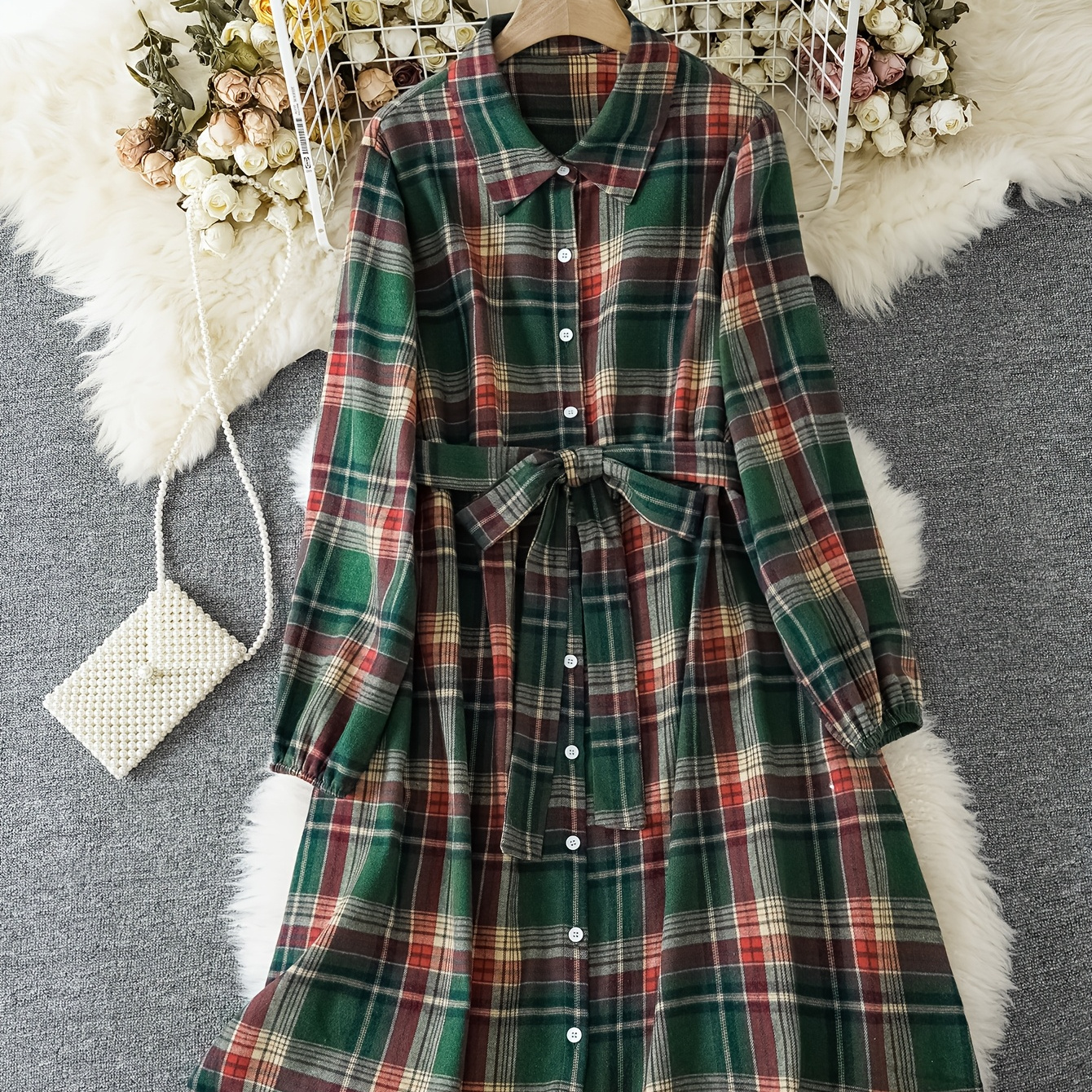 Chic Shirt Dress With Belt - Casual Polyester, Machine Washable, Non-stretch Fabric For All
Chic Shirt Dress With Belt - Casual Polyester, Machine Washable, Non-stretch Fabric For All