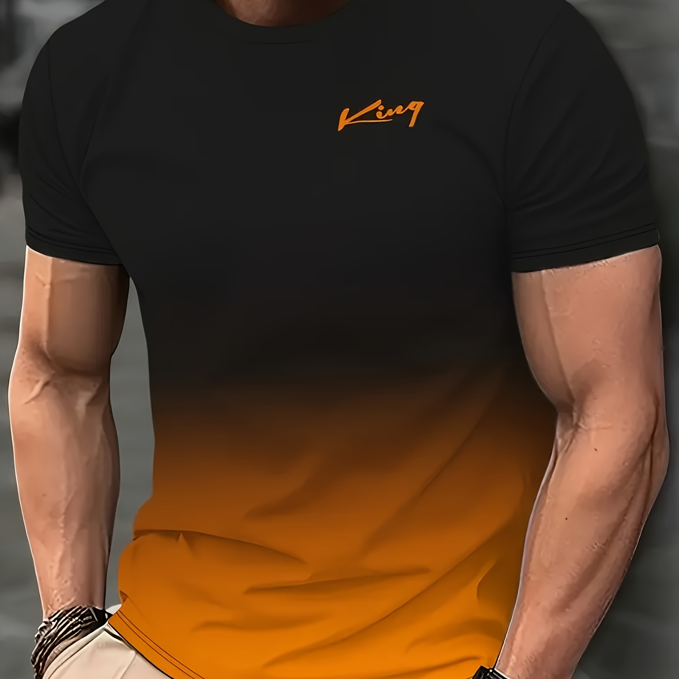 Men's Trendy Casual Crew Neck Graphic T-shirt With Exquisite Prints In Gradient Color For Summer Daily Wear
Men's Trendy Casual Crew Neck Graphic T-shirt With Exquisite Prints In Gradient Color For Summer Daily Wear
