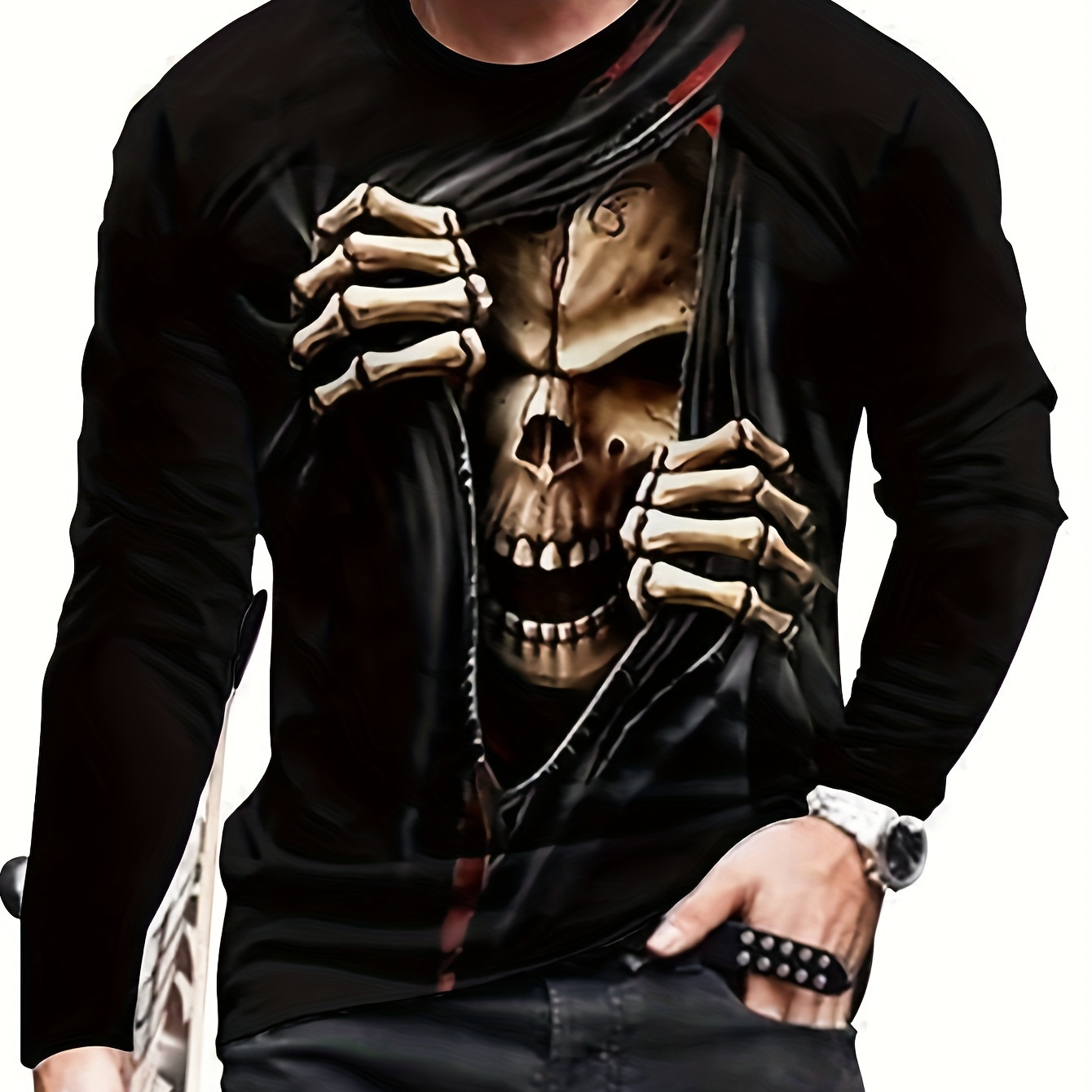 Halloween Men's 3d Skull Print Graphic Tee - Casual Summer Clothes & Novelty Loungewear Top
Halloween Men's 3d Skull Print Graphic Tee - Casual Summer Clothes & Novelty Loungewear Top