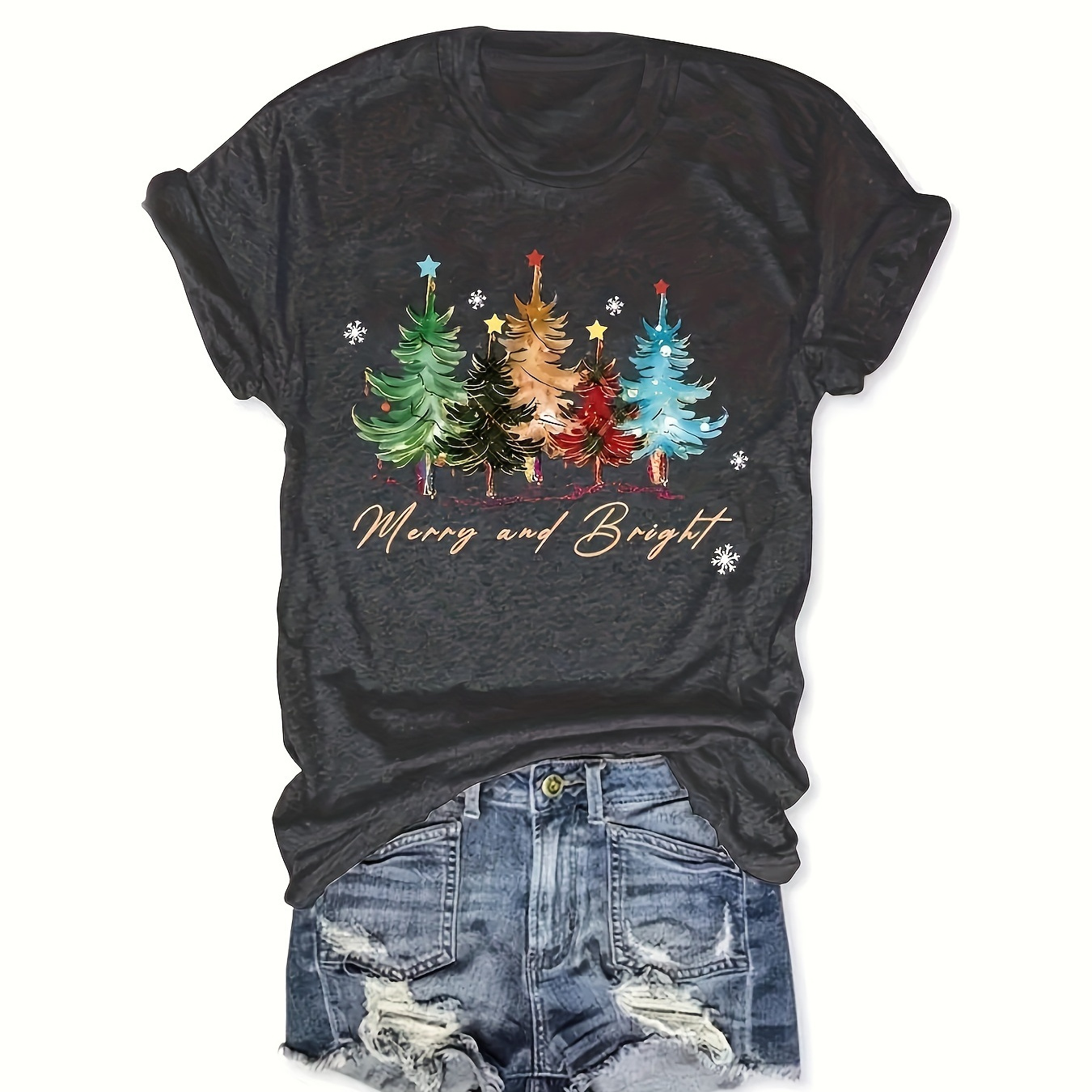Christmas - Printed Round Neck T-shirt - Casual Fun - Daily Wear - Soft And Comfortable - Women's Wear
Christmas - Printed Round Neck T-shirt - Casual Fun - Daily Wear - Soft And Comfortable - Women's Wear