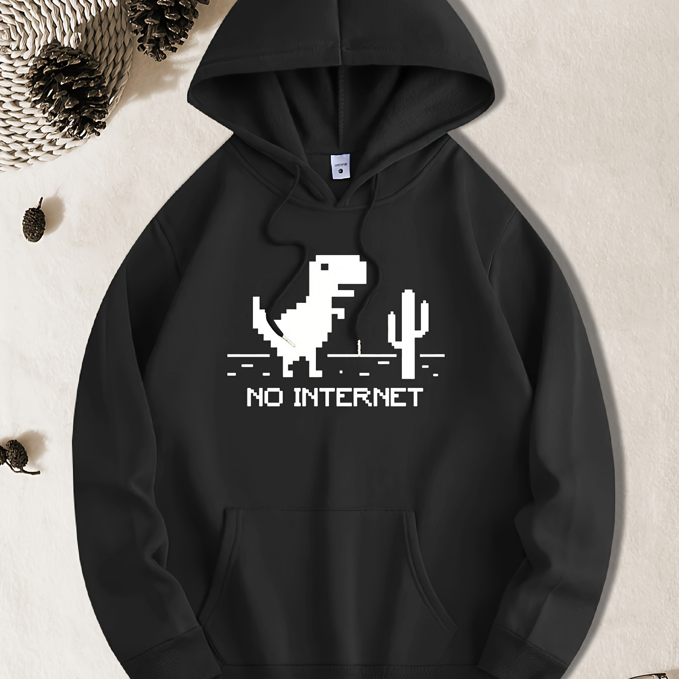 Polyester Hooded Sweatshirt With Geometric Dinosaur Print And Pocket - Casual Style Regular Fit Knit Fabric Slight Stretch Sweatshirts & Hoodies
Polyester Hooded Sweatshirt With Geometric Dinosaur Print And Pocket - Casual Style Regular Fit Knit Fabric Slight Stretch Sweatshirts & Hoodies