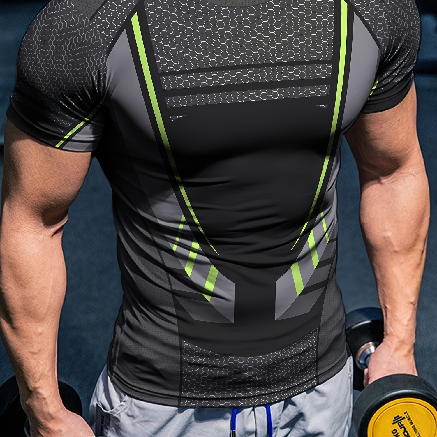 Men's Quick-dry Athletic T-shirt - High Stretch, Moisture-wicking, Short Sleeve For Gym & Outdoor Activities
Men's Quick-dry Athletic T-shirt - High Stretch, Moisture-wicking, Short Sleeve For Gym & Outdoor Activities