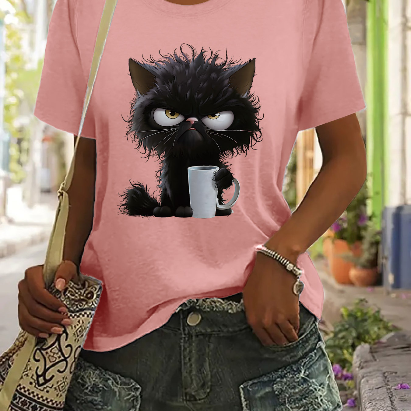 Cat Print T-shirt, Short Sleeve Crew Neck Casual Top For Summer & Spring, Women's Clothing
Cat Print T-shirt, Short Sleeve Crew Neck Casual Top For Summer & Spring, Women's Clothing