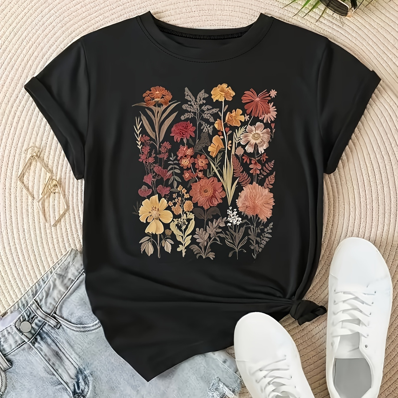 2024 - European And American Women's Clothing Round Neck Short Sleeve Casual Bottom Short Sleeve T-shirt
2024 - European And American Women's Clothing Round Neck Short Sleeve Casual Bottom Short Sleeve T-shirt