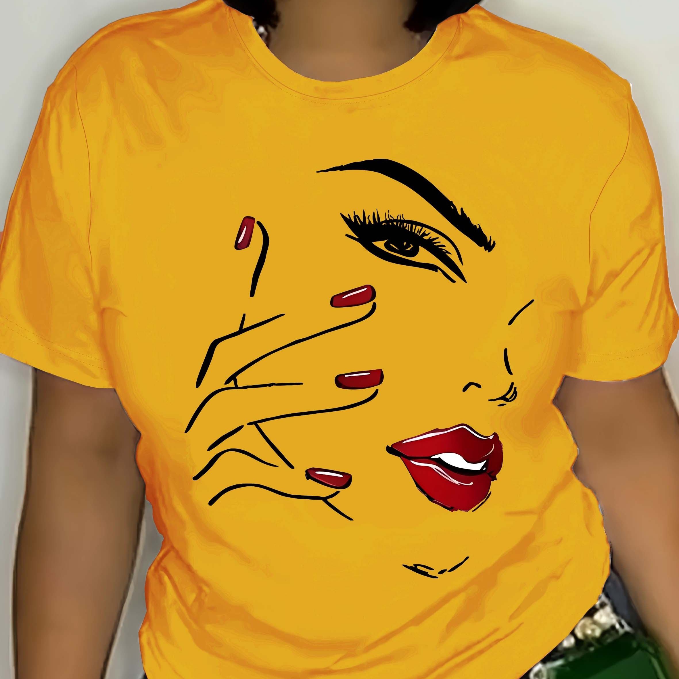 Figure Print Crew Neck T-shirt, Casual Short Sleeve T-shirt For Spring & Summer, Women's Clothing
Figure Print Crew Neck T-shirt, Casual Short Sleeve T-shirt For Spring & Summer, Women's Clothing