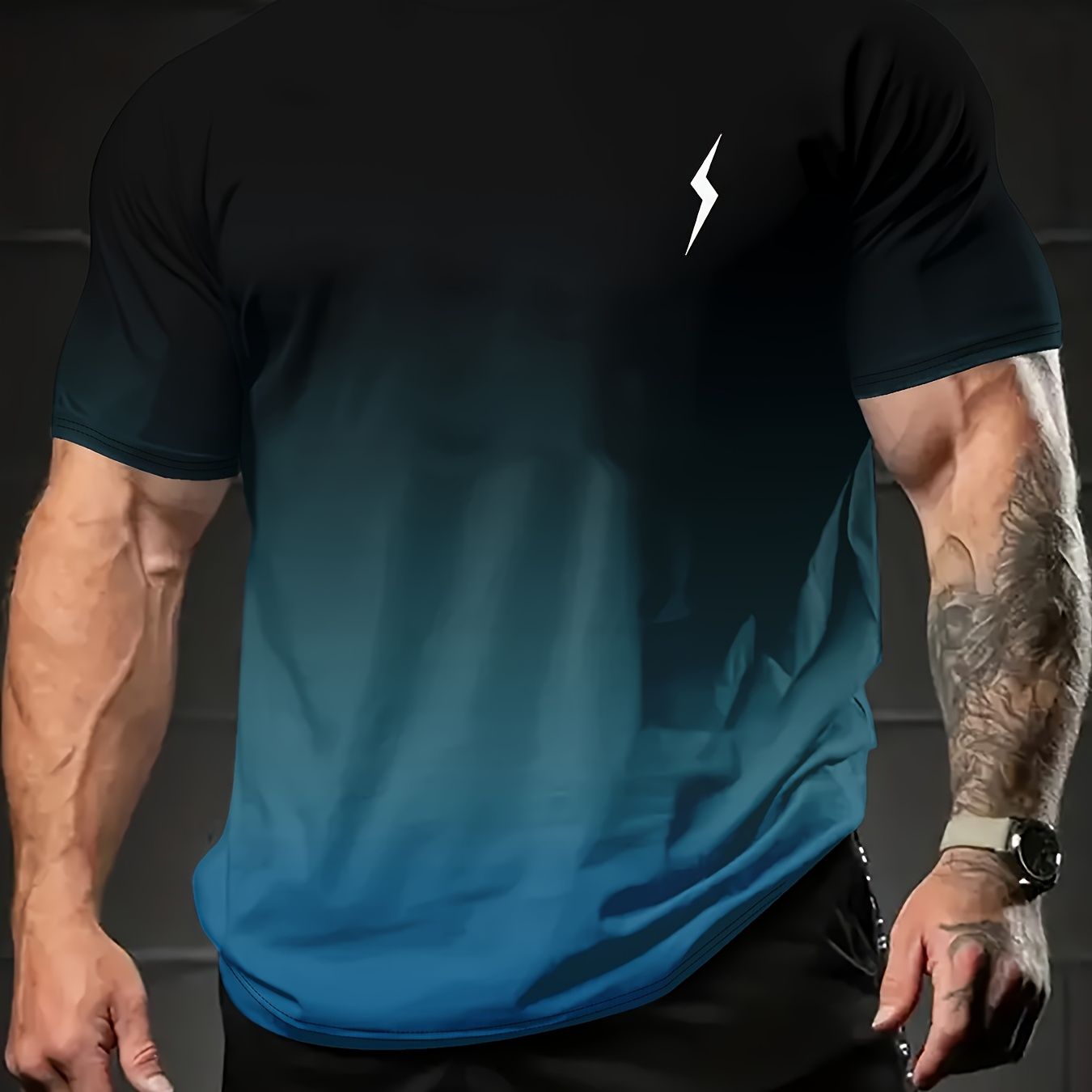 Men's Plus Size T-shirt, Gradient Print Short Sleeve, Mature & , Breathable Fashionable Top
Men's Plus Size T-shirt, Gradient Print Short Sleeve, Mature & , Breathable Fashionable Top