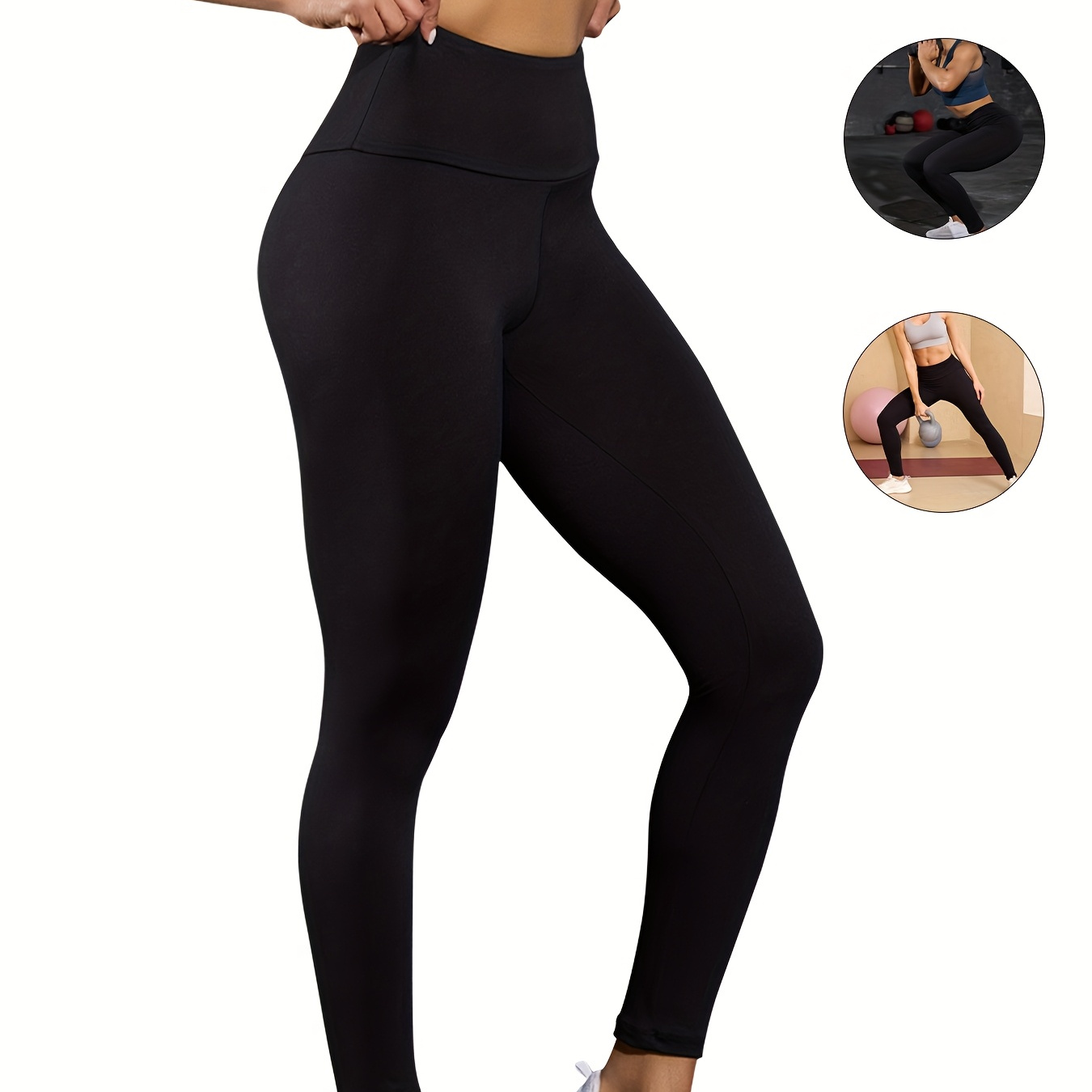 Super Soft Leggings For Women, High Waisted Tummy Control No See Through Workout Yoga Running Tights, Women's Activewear
Super Soft Leggings For Women, High Waisted Tummy Control No See Through Workout Yoga Running Tights, Women's Activewear