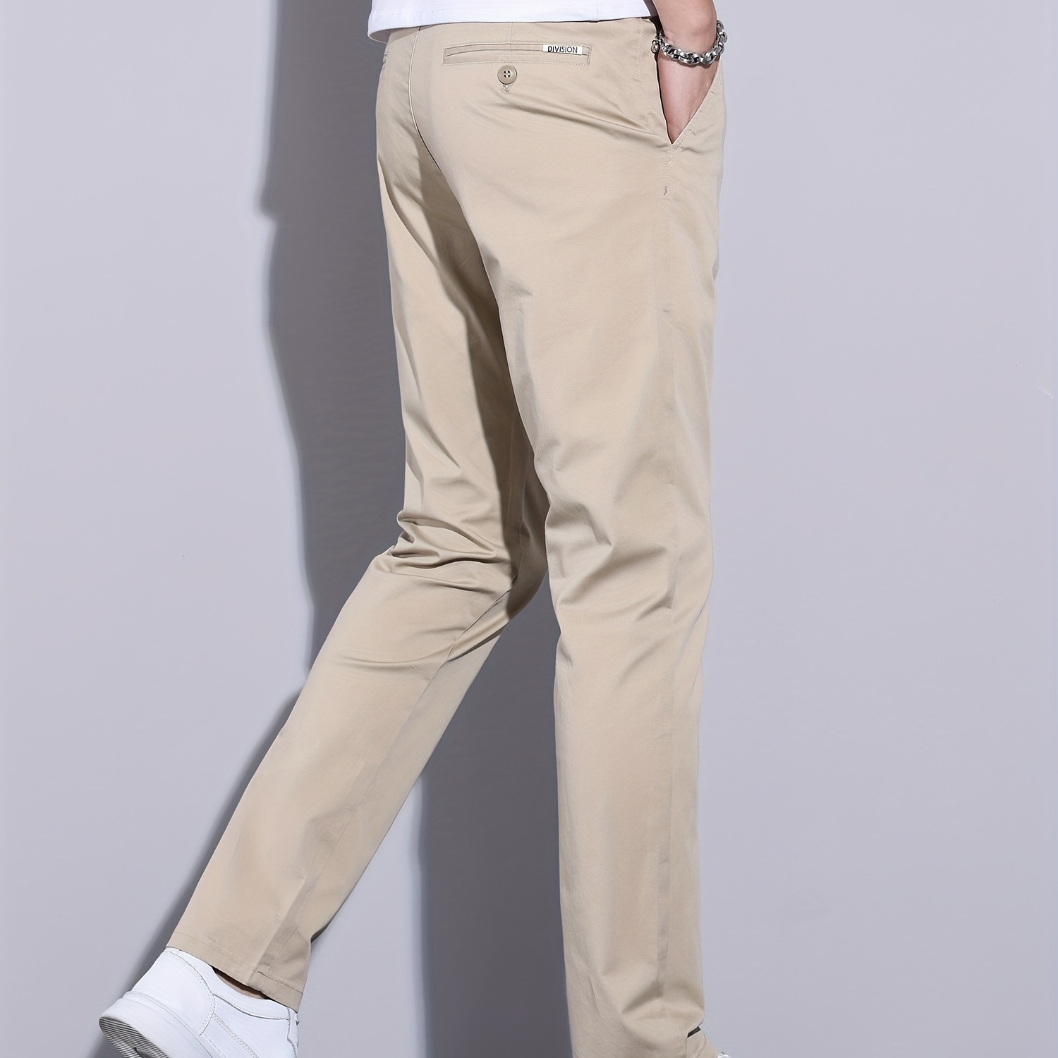 Men's Solid Suit Pants With Pockets, Casual Cotton Dress Pants For Party Wedding Outdoor
Men's Solid Suit Pants With Pockets, Casual Cotton Dress Pants For Party Wedding Outdoor