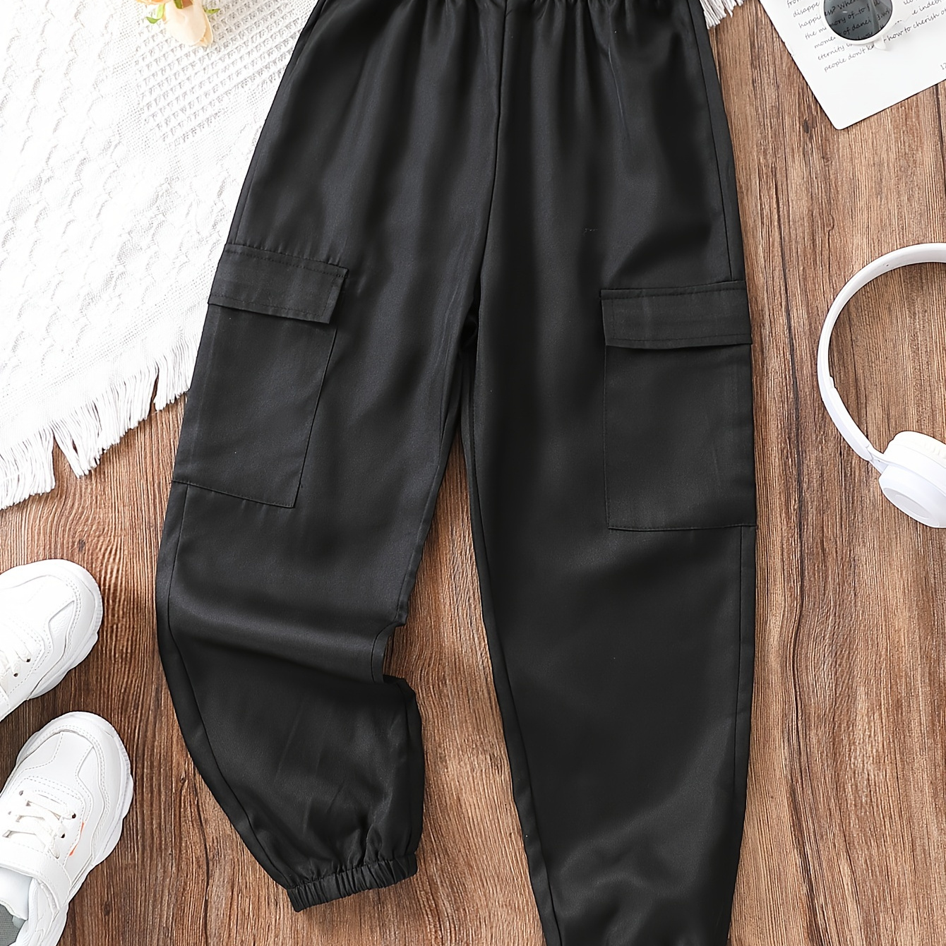 Classic Solid Color Cargo Jogger Pants For Girls, Casual And Stylish Summer Leggings Stylish Gift
Classic Solid Color Cargo Jogger Pants For Girls, Casual And Stylish Summer Leggings Stylish Gift