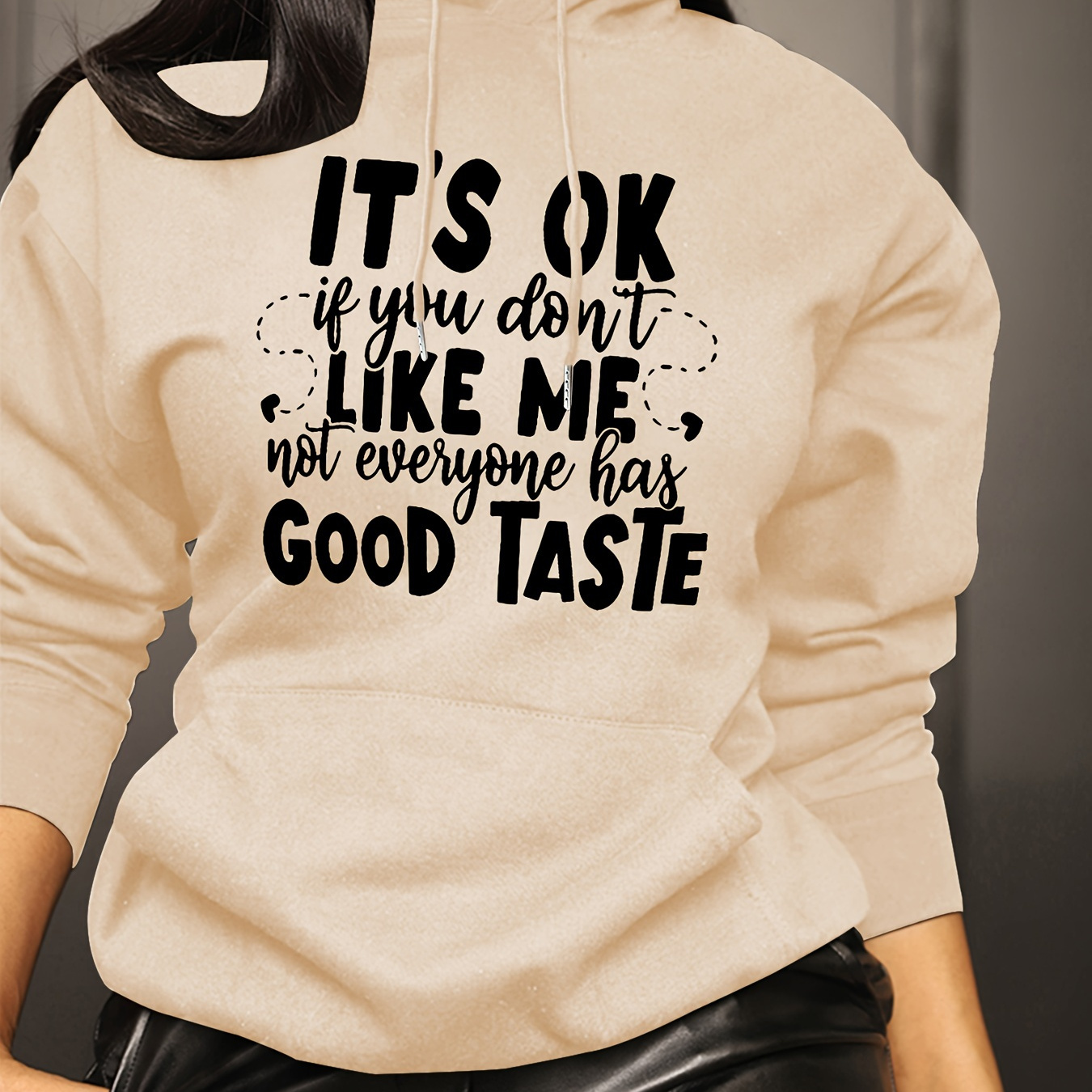 Letter Print Kangaroo Pocket Hoodie, Casual Long Sleeve Drawstring Hooded Sweatshirt, Women's Clothing
Letter Print Kangaroo Pocket Hoodie, Casual Long Sleeve Drawstring Hooded Sweatshirt, Women's Clothing