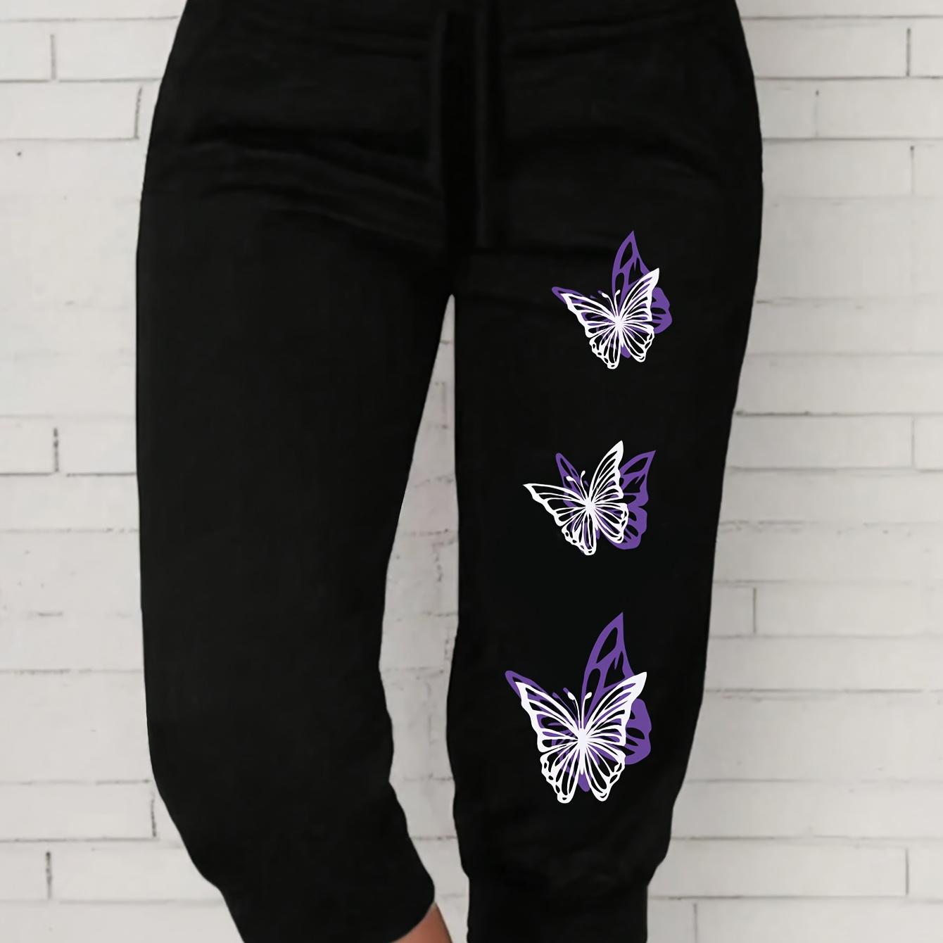 Women's Plus Size Mid-calf Capri Pants With Print - Black Casual Summer Harem Style, Waistband, Machine Washable Polyester, Ladies Pants
Women's Plus Size Mid-calf Capri Pants With Print - Black Casual Summer Harem Style, Waistband, Machine Washable Polyester, Ladies Pants