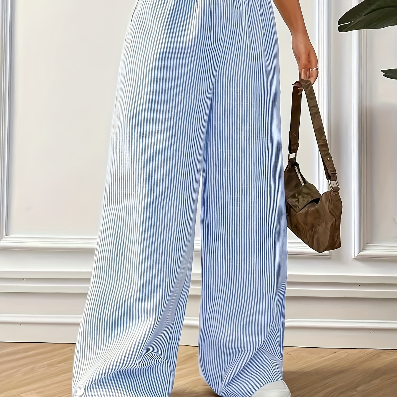 Striped Print Wide Leg Pants, Casual High Waist Pants For Spring & Fall, Women's Clothing
Striped Print Wide Leg Pants, Casual High Waist Pants For Spring & Fall, Women's Clothing