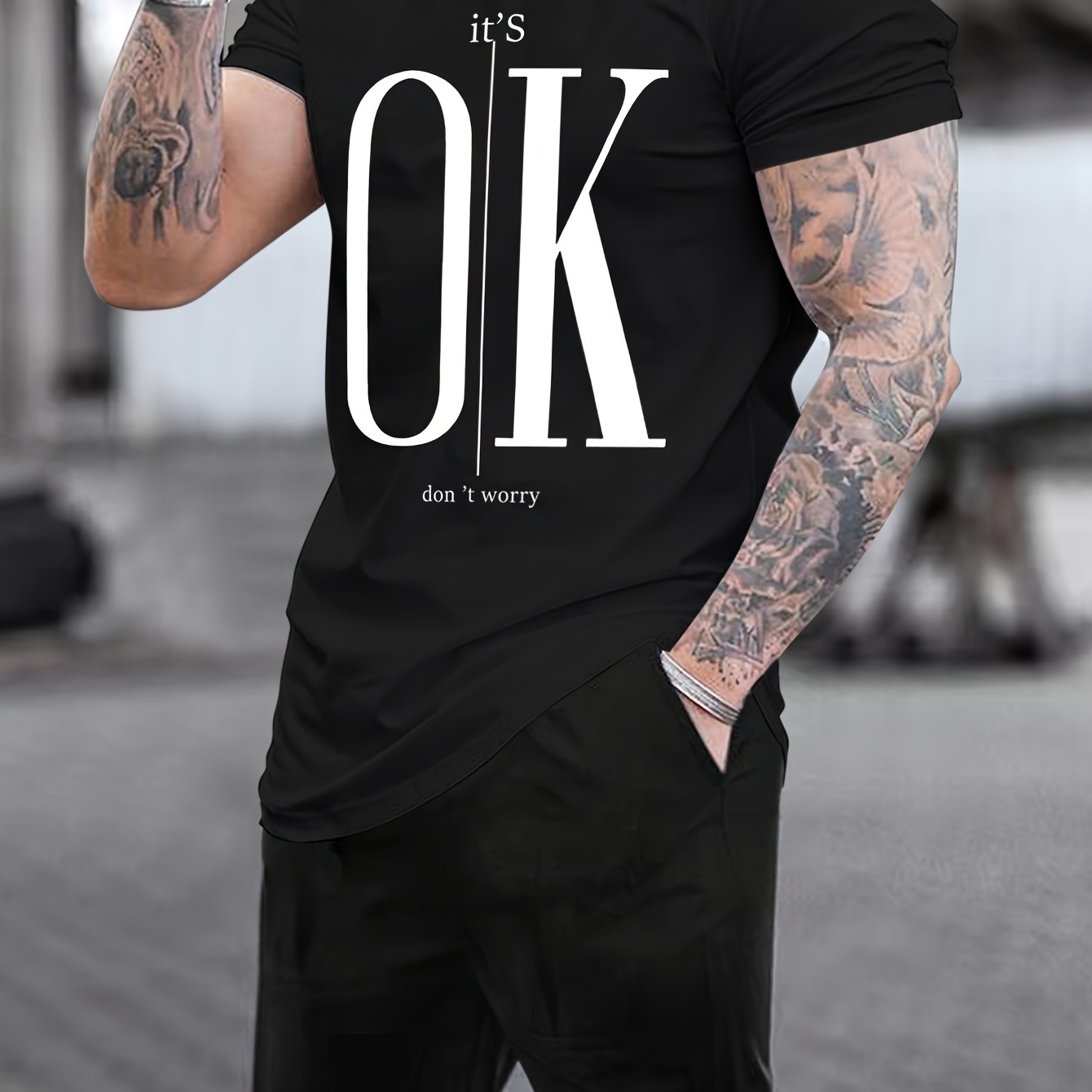 It's Ok Print 2pcs Trendy Outfits For Men, Casual Crew Neck Short Sleeve T-shirt And Shorts Set For Summer, Men's Clothing Vacation Workout
It's Ok Print 2pcs Trendy Outfits For Men, Casual Crew Neck Short Sleeve T-shirt And Shorts Set For Summer, Men's Clothing Vacation Workout